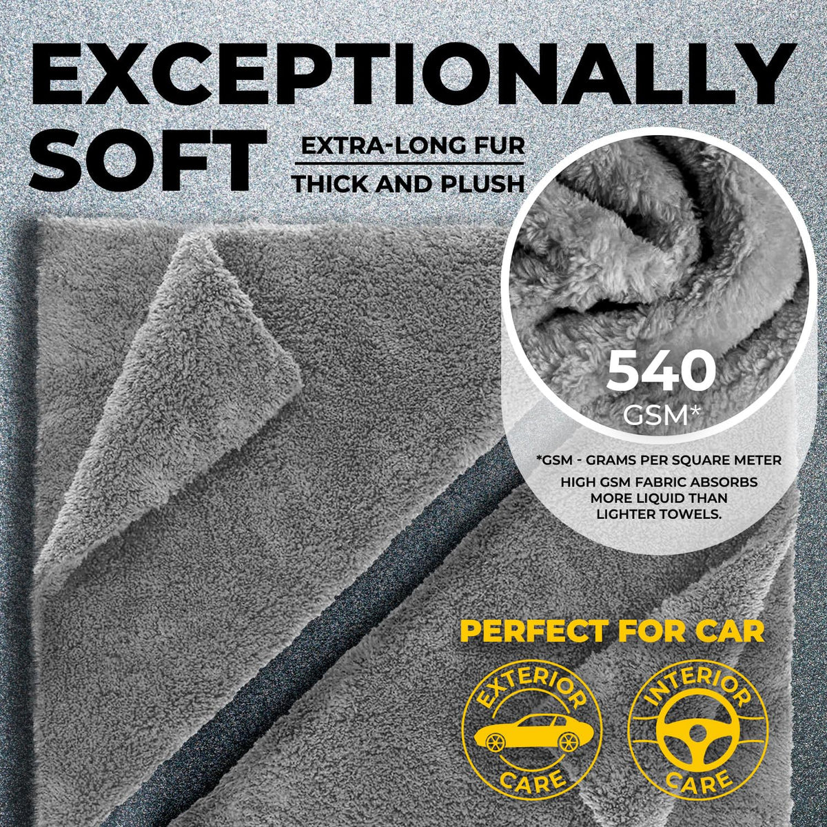 Edgeless Microfiber Car Towels (6 Count)