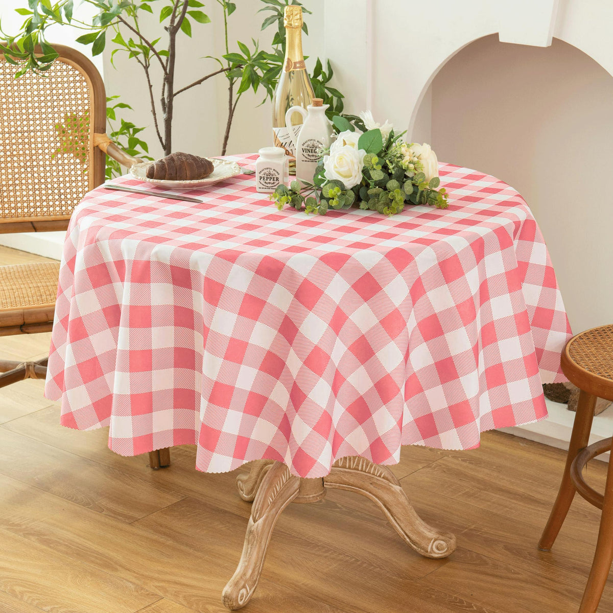 Waterproof Plaid Tablecloth Fabric