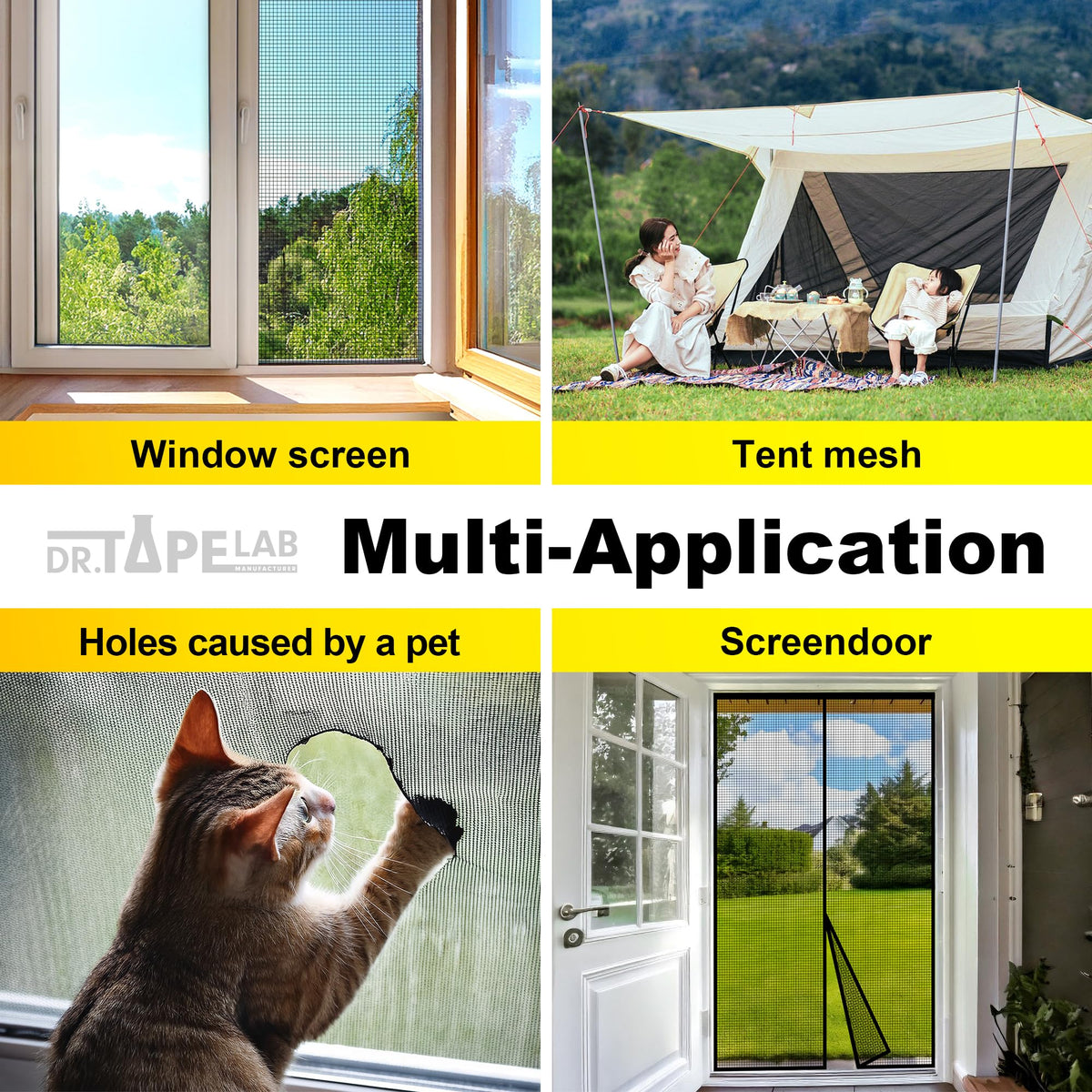 Black Window Screen Repair Tape