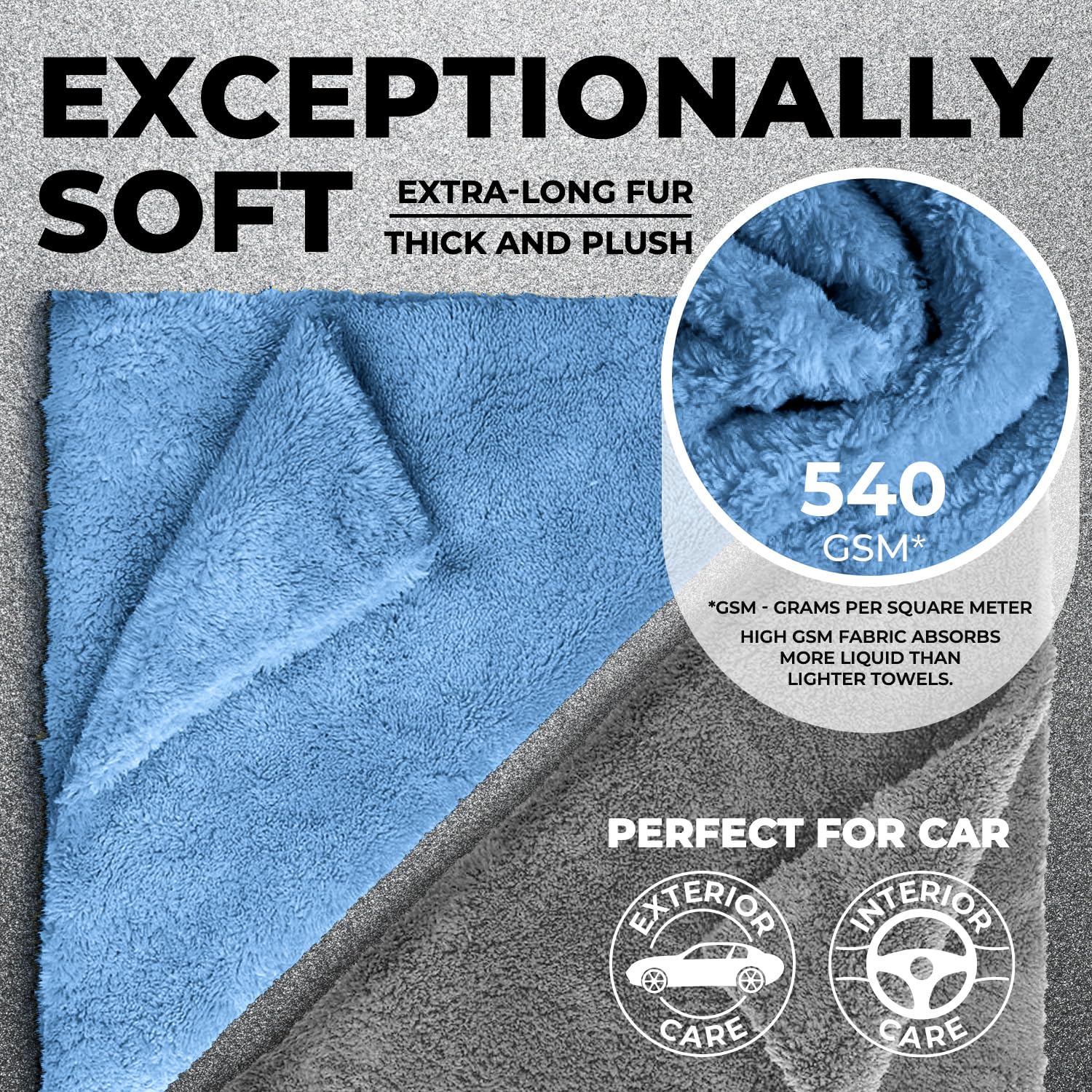 Edgeless Microfiber Car Towels (6 Count)
