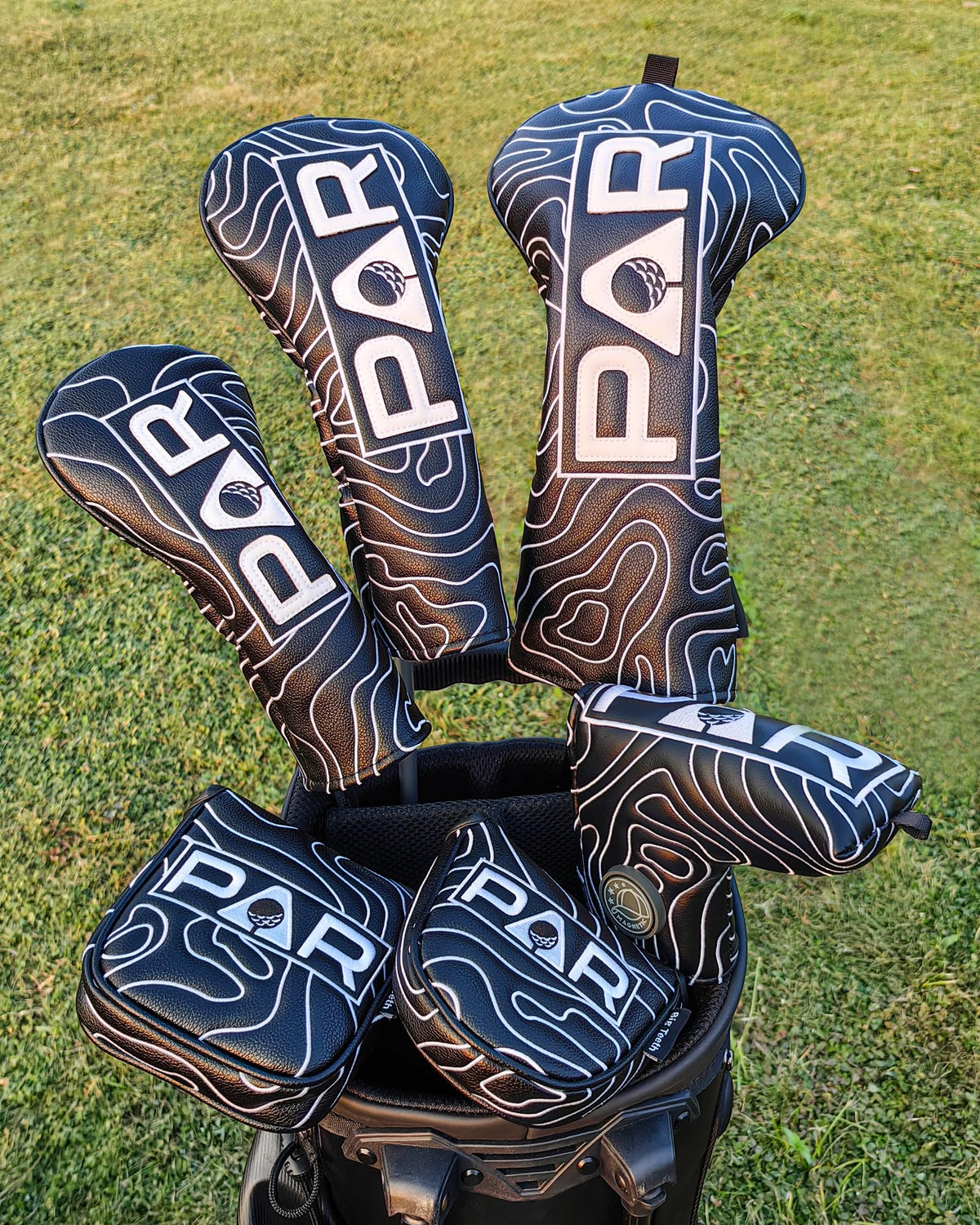 Golf Club Headcover Full Set Driver Wood Hybrid Putter Headcover Leather Golf Club Head Covers