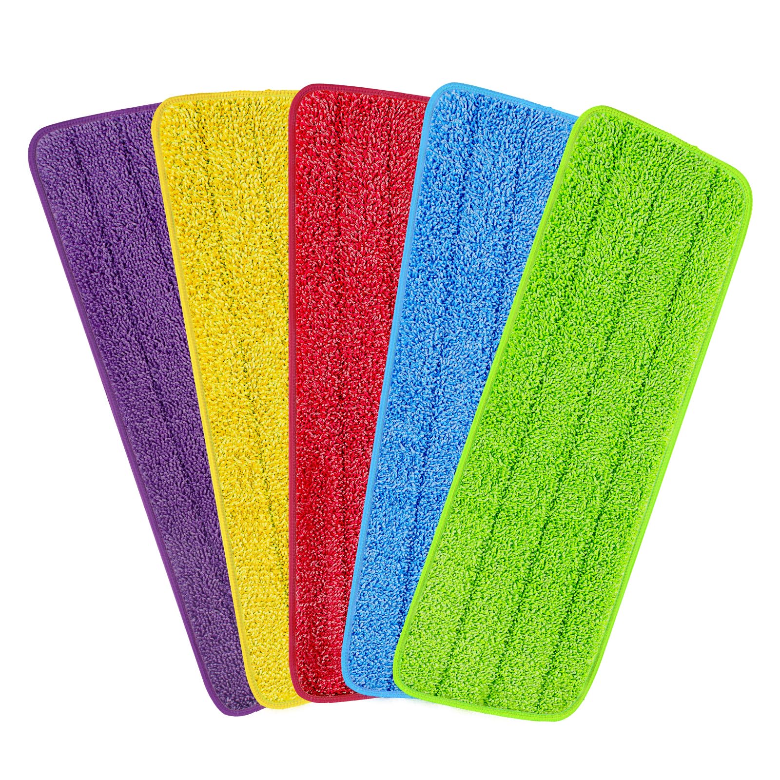 16.5 inch Reusable Mop Pads Microfiber Spray Mop Replacement Heads for Wet (5 Count)
