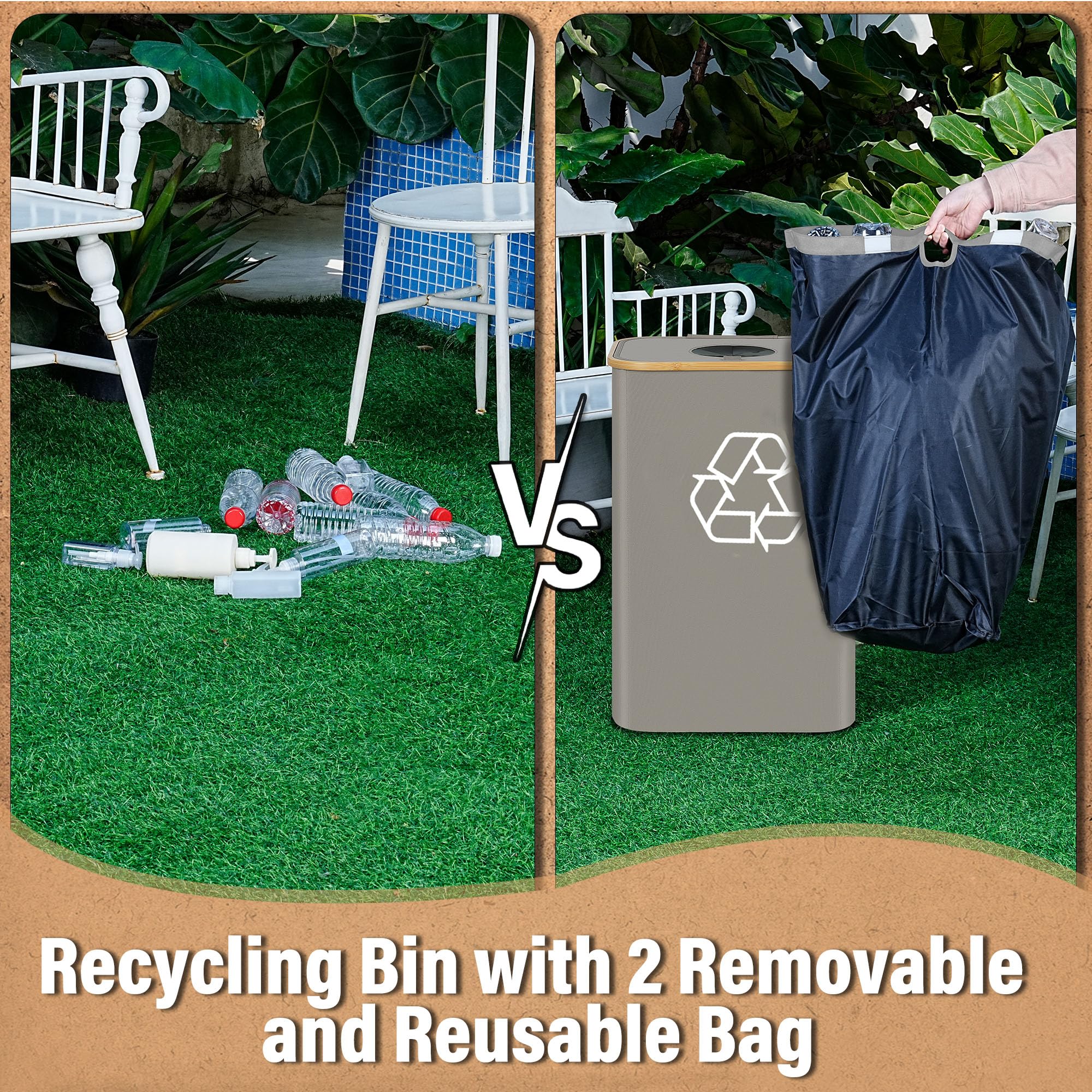 Recycling Bin for Kitchen 26 Gallon