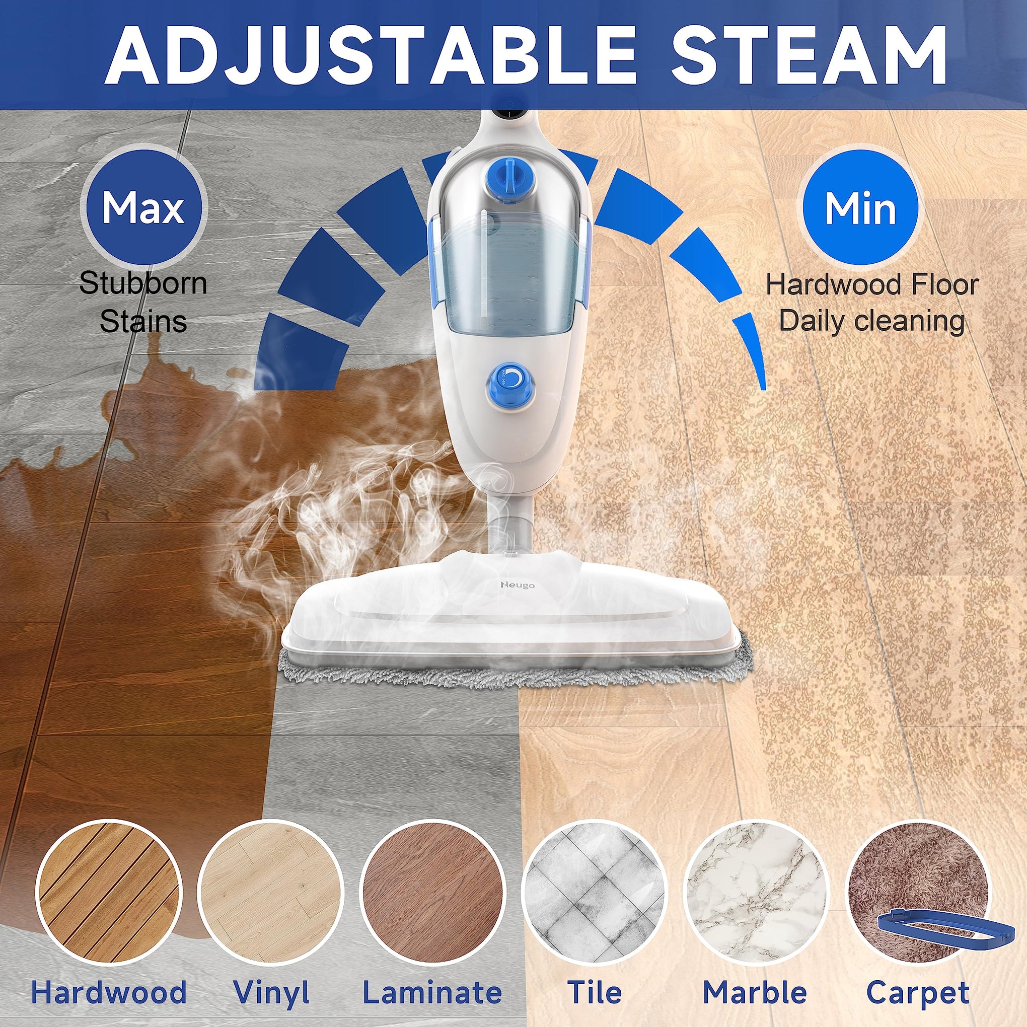 Steam Mop for Hardwood Floor Cleaning