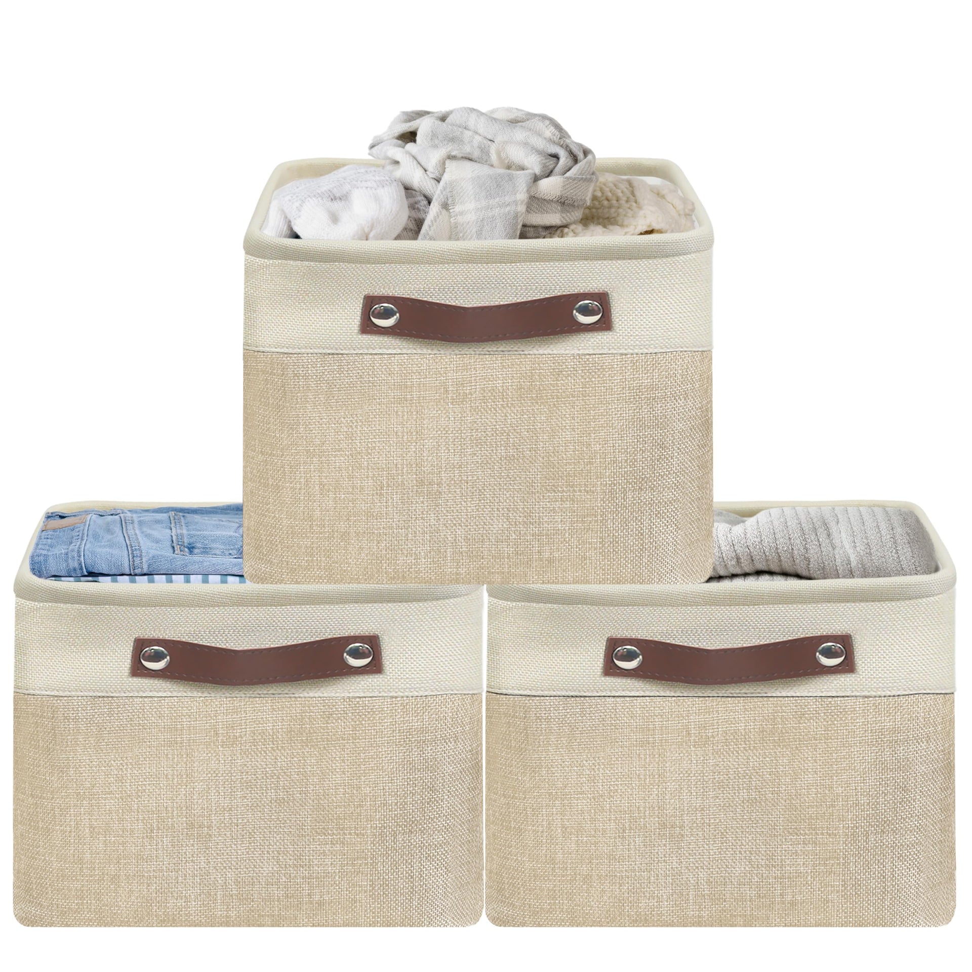 15" x 11" Large Fabric Storage Bin (3 Count)