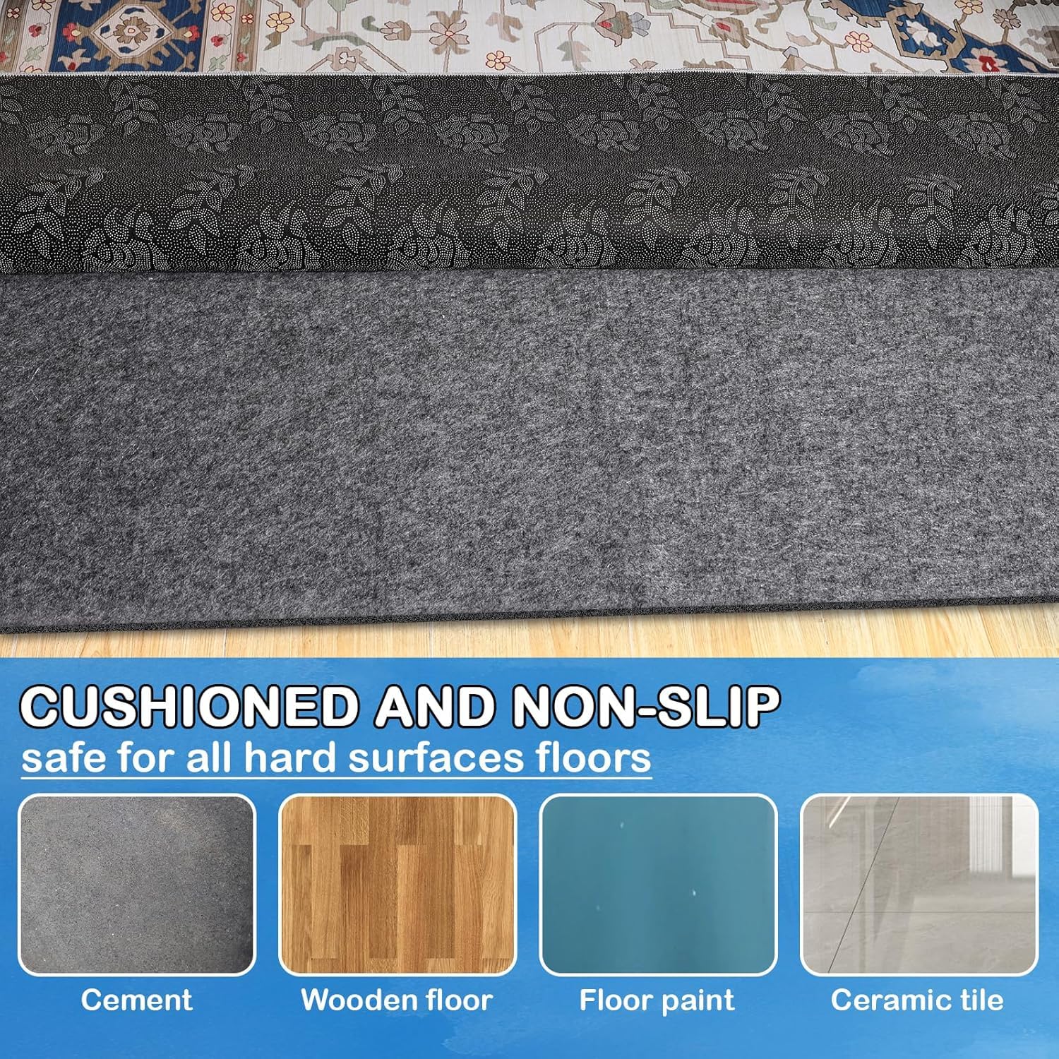 Non Slip Rug Pads 1 (6 sq ft sq ft)