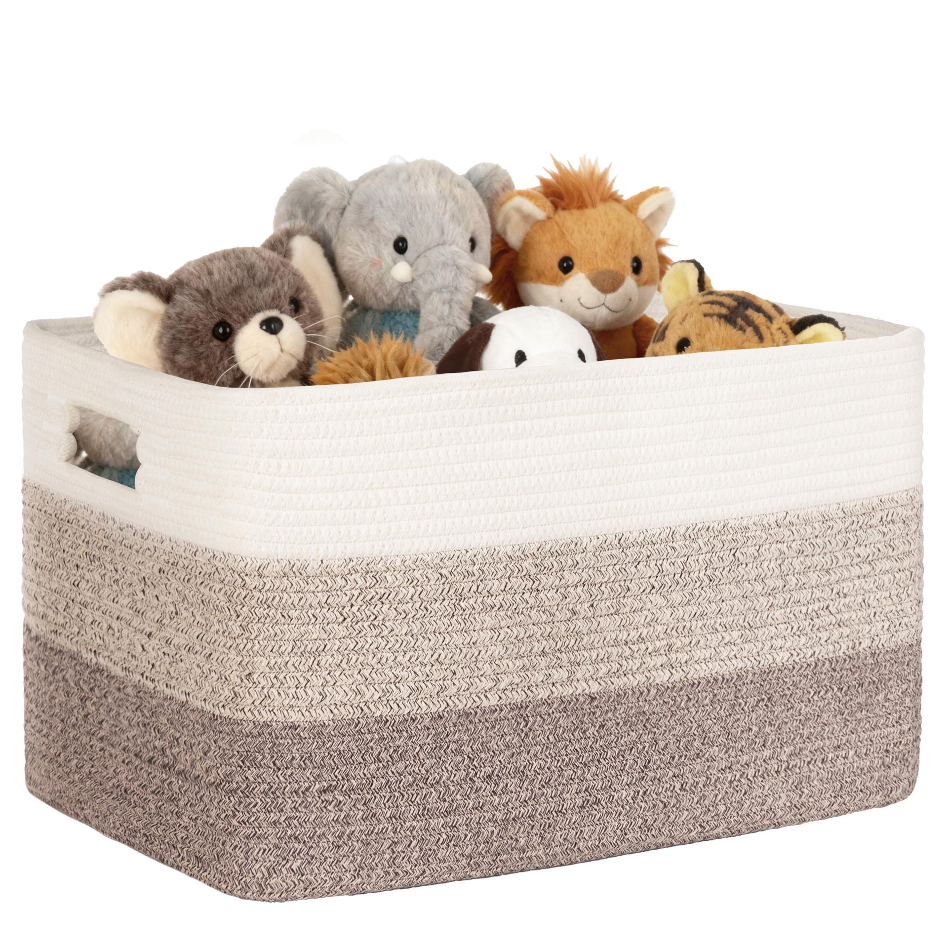 86L Large Woven Laundry Basket Hamper with Handles