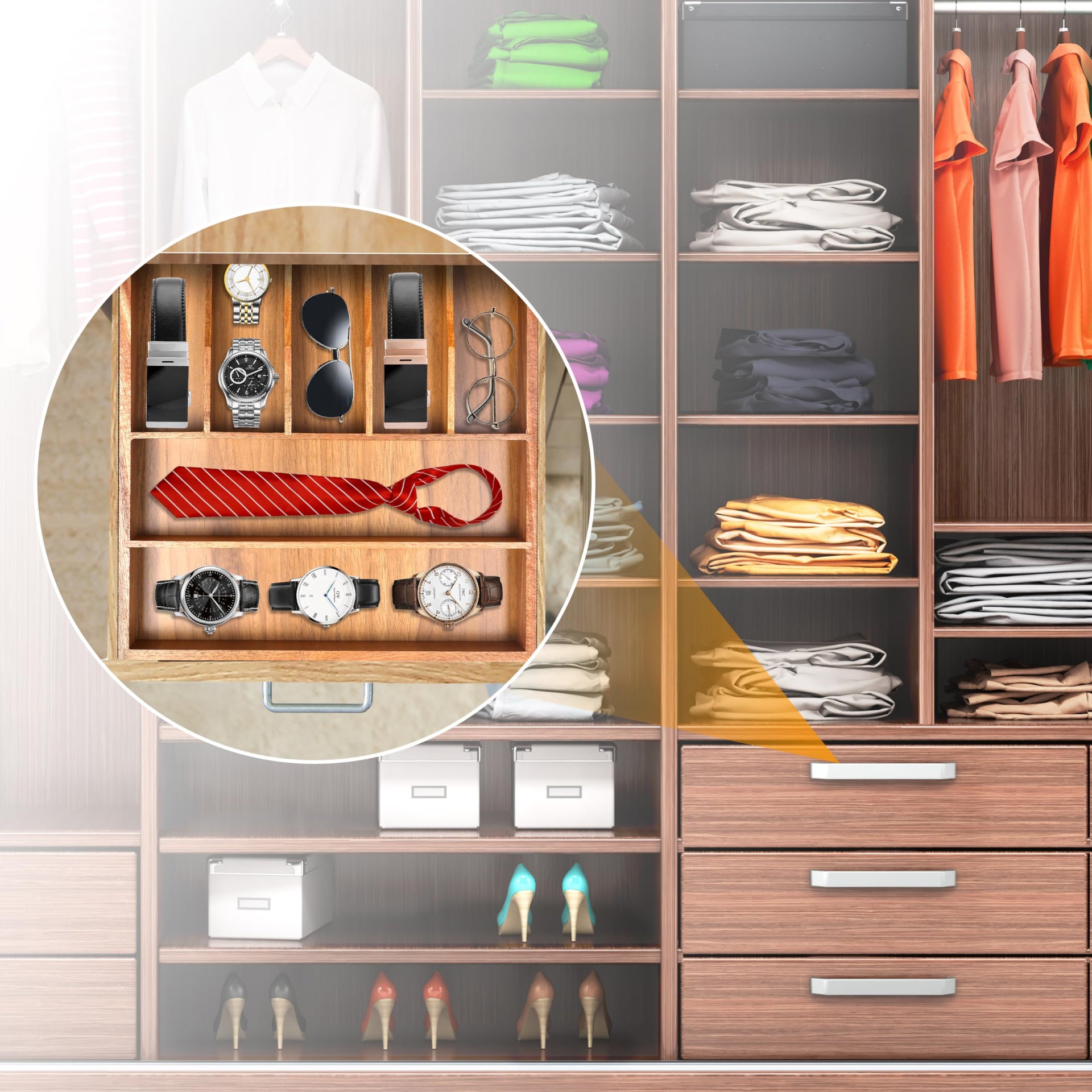 Bamboo Silverware Organizer