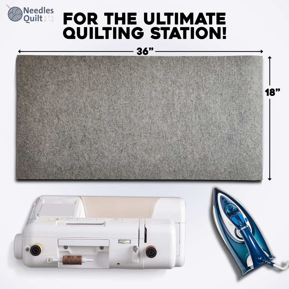 36" x 18" Wool Pressing Mat for Quilting