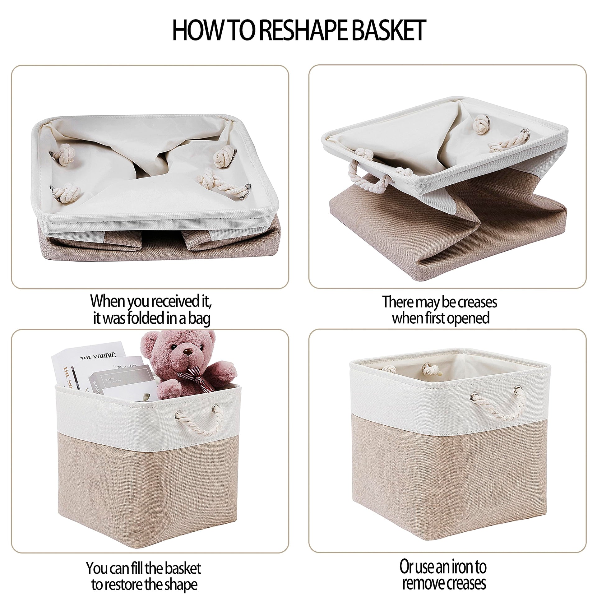 13 x 13 Inch Cube Storage Bins (4 Count)