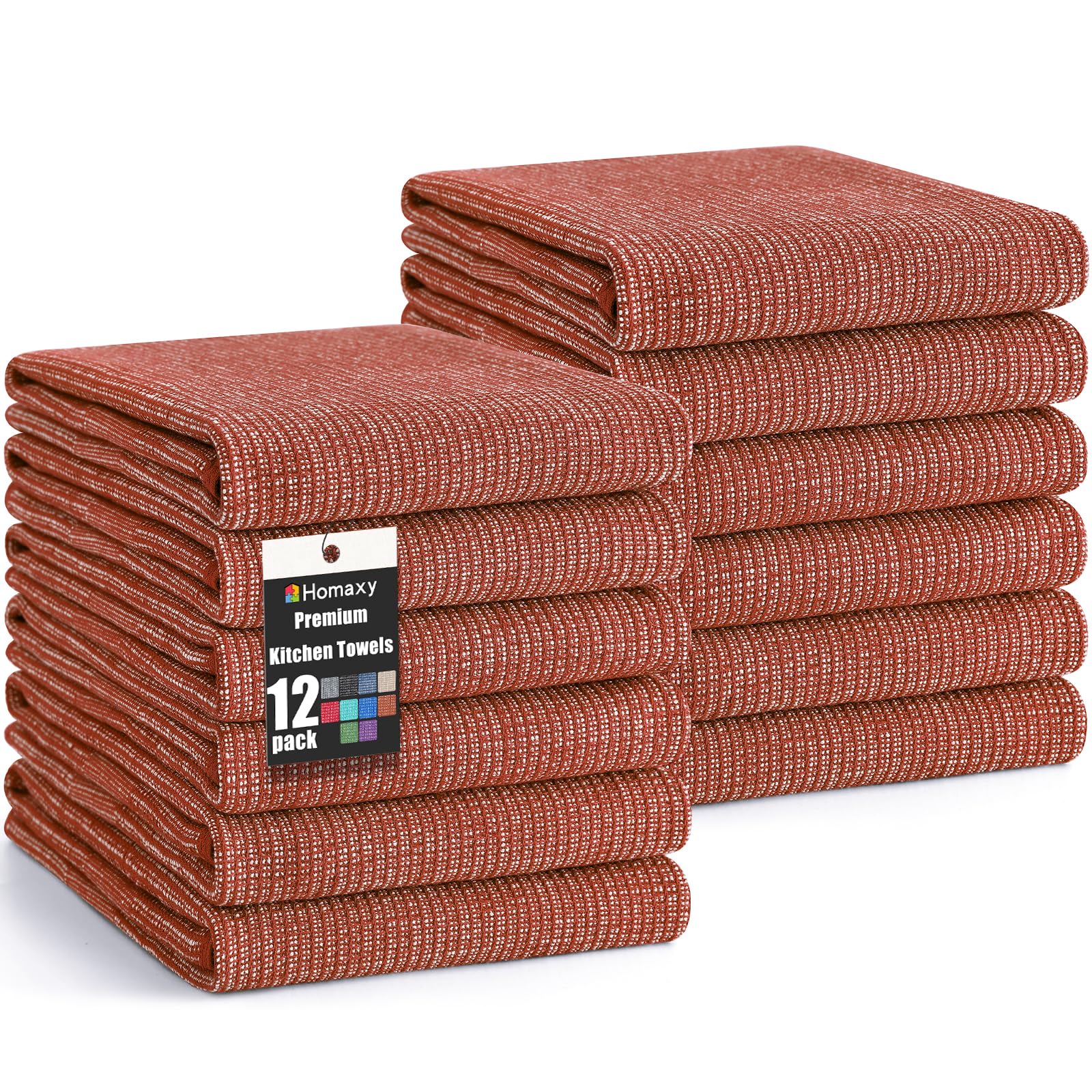 380 GSM Cotton Premium Kitchen Towels 12 Pack (12 Count)