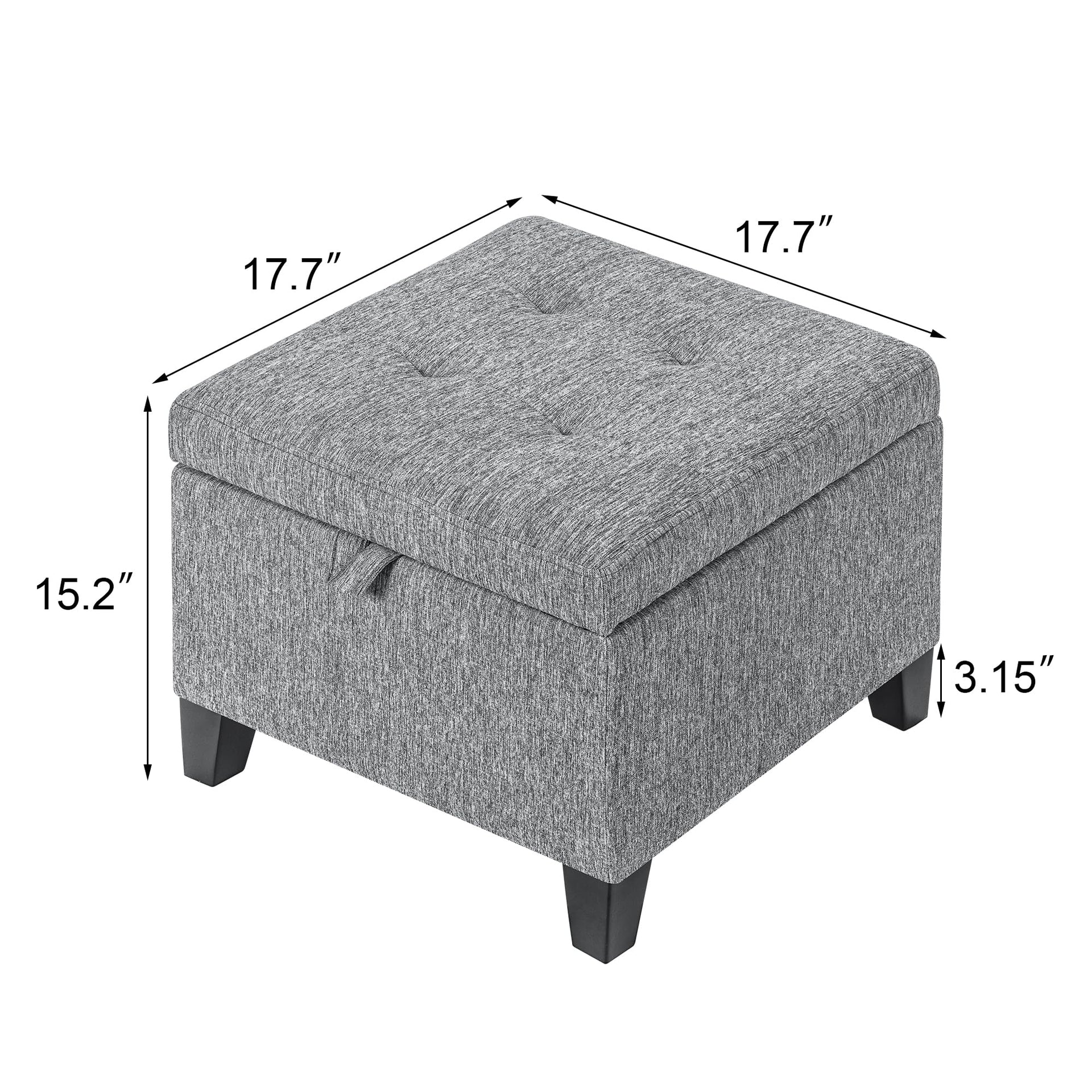 18 Inch Cube Storage Ottoman