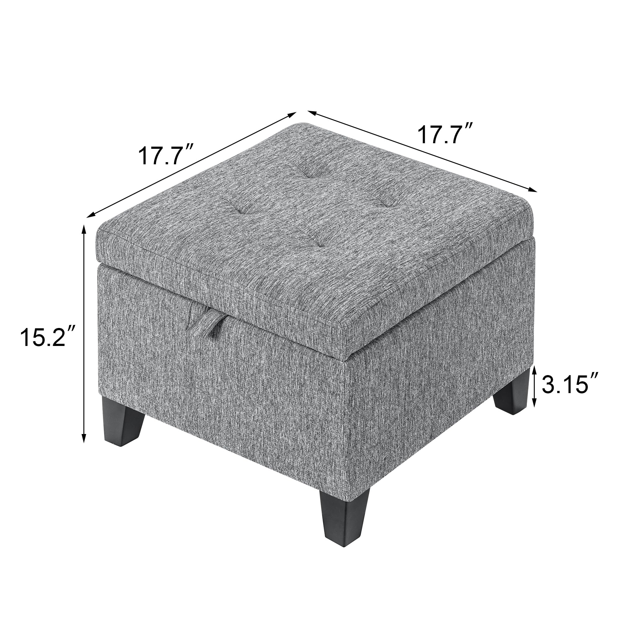 18 Inch Cube Storage Ottoman