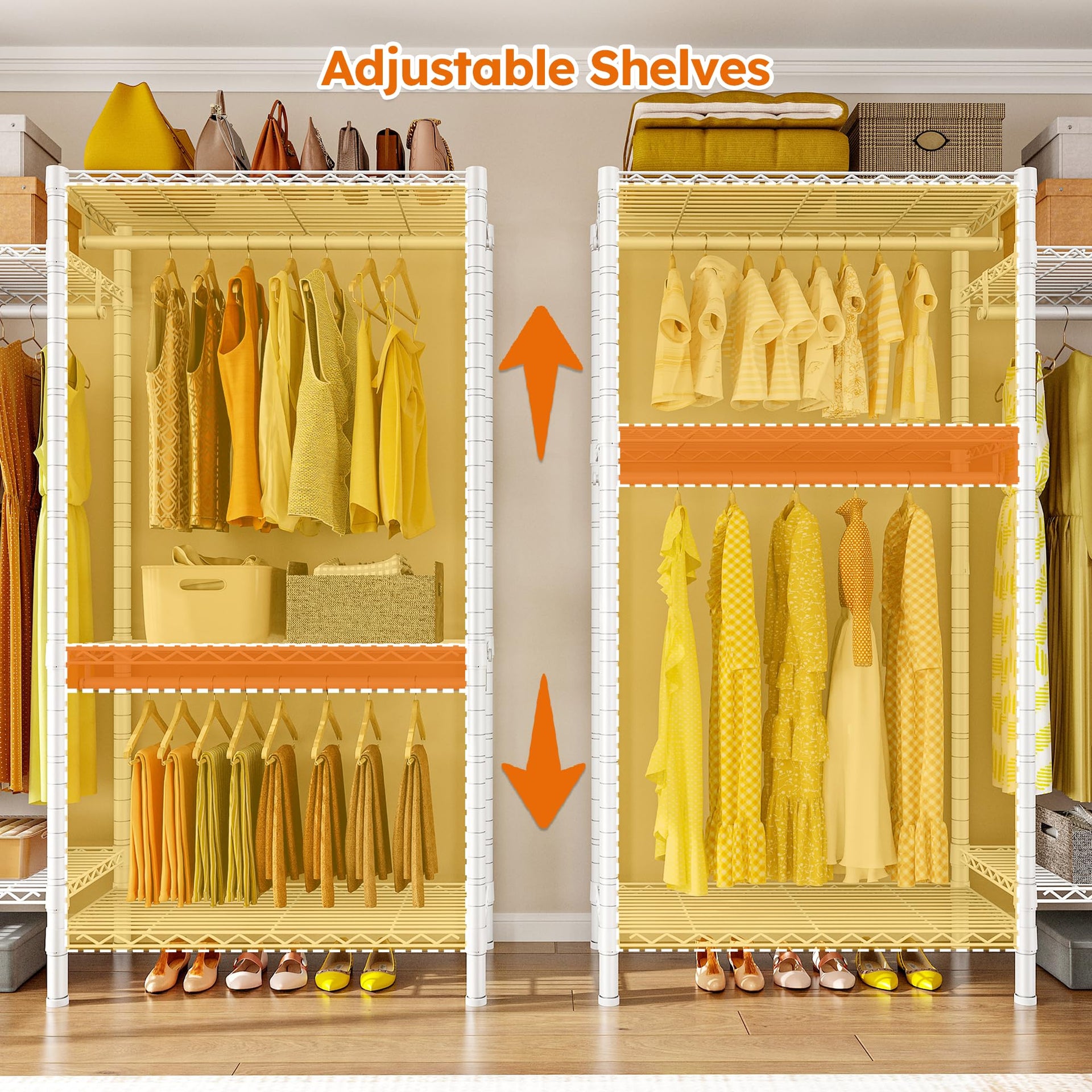 Clothes Rack Clothing Racks for Hanging Clothes Heavy Duty
