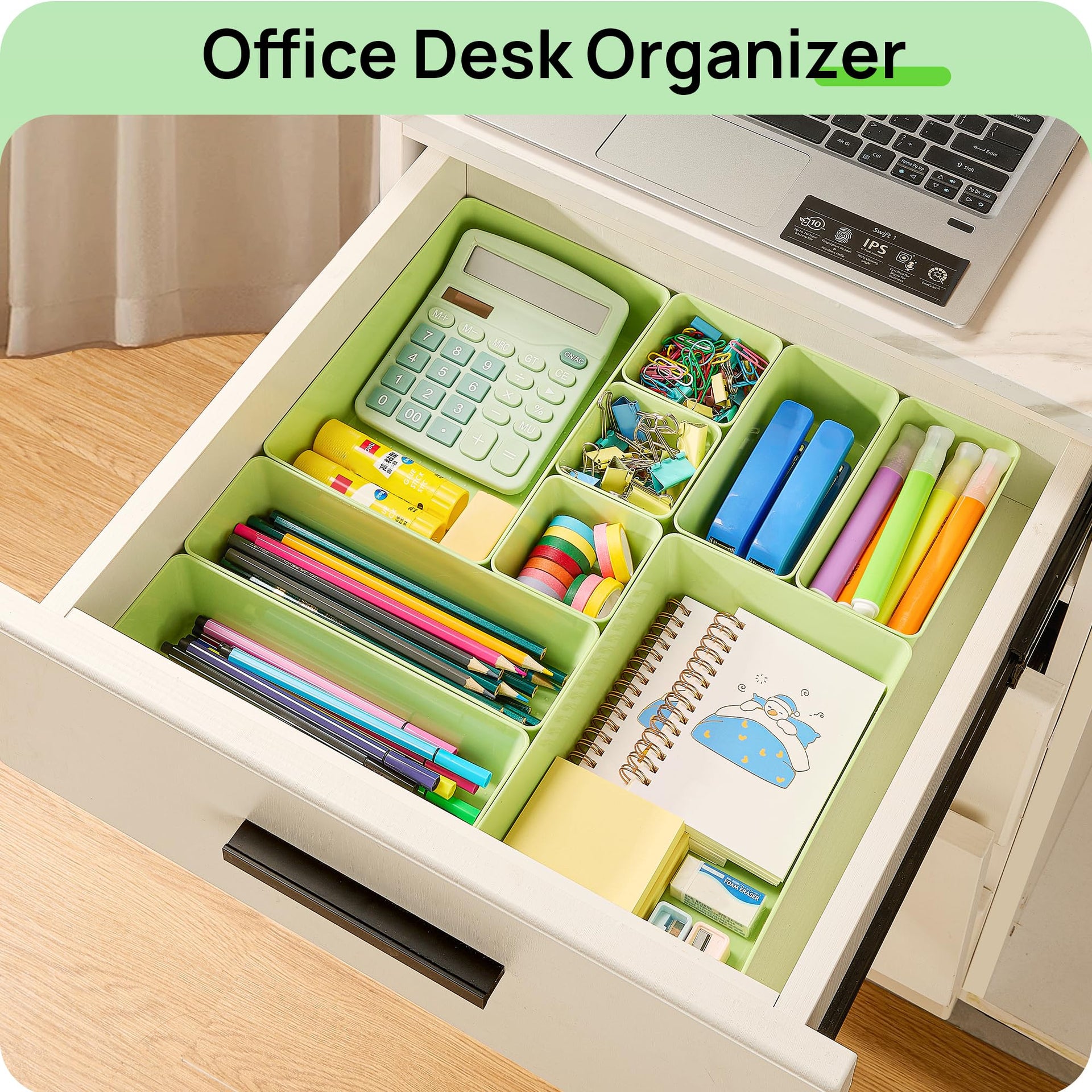 25 Pack Plastic Drawer Organizers with Non (25 Count)