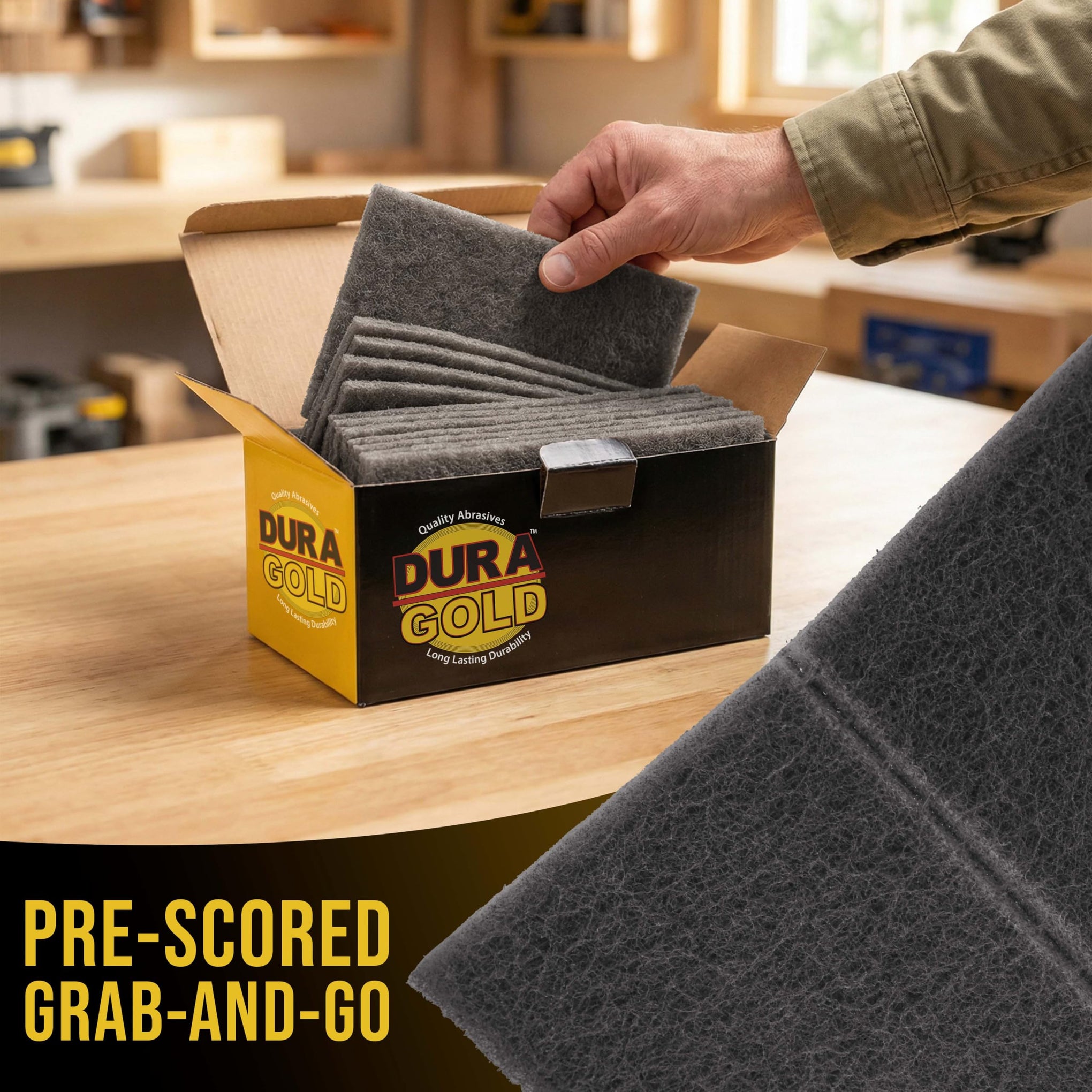 Premium 6" x 9" Gray Ultra Fine General Purpose Scuff Pads (10 Count)