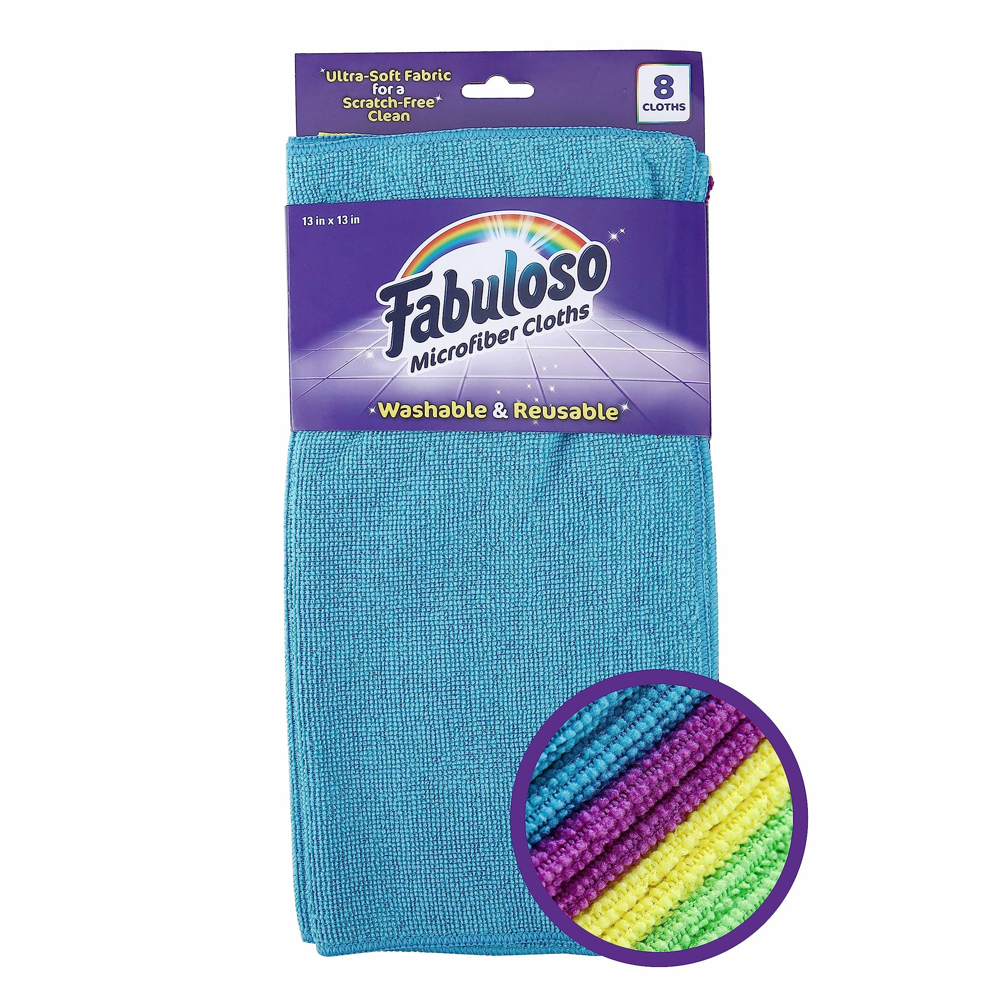 Microfiber Cleaning Cloths for Home & Car (8 Count)