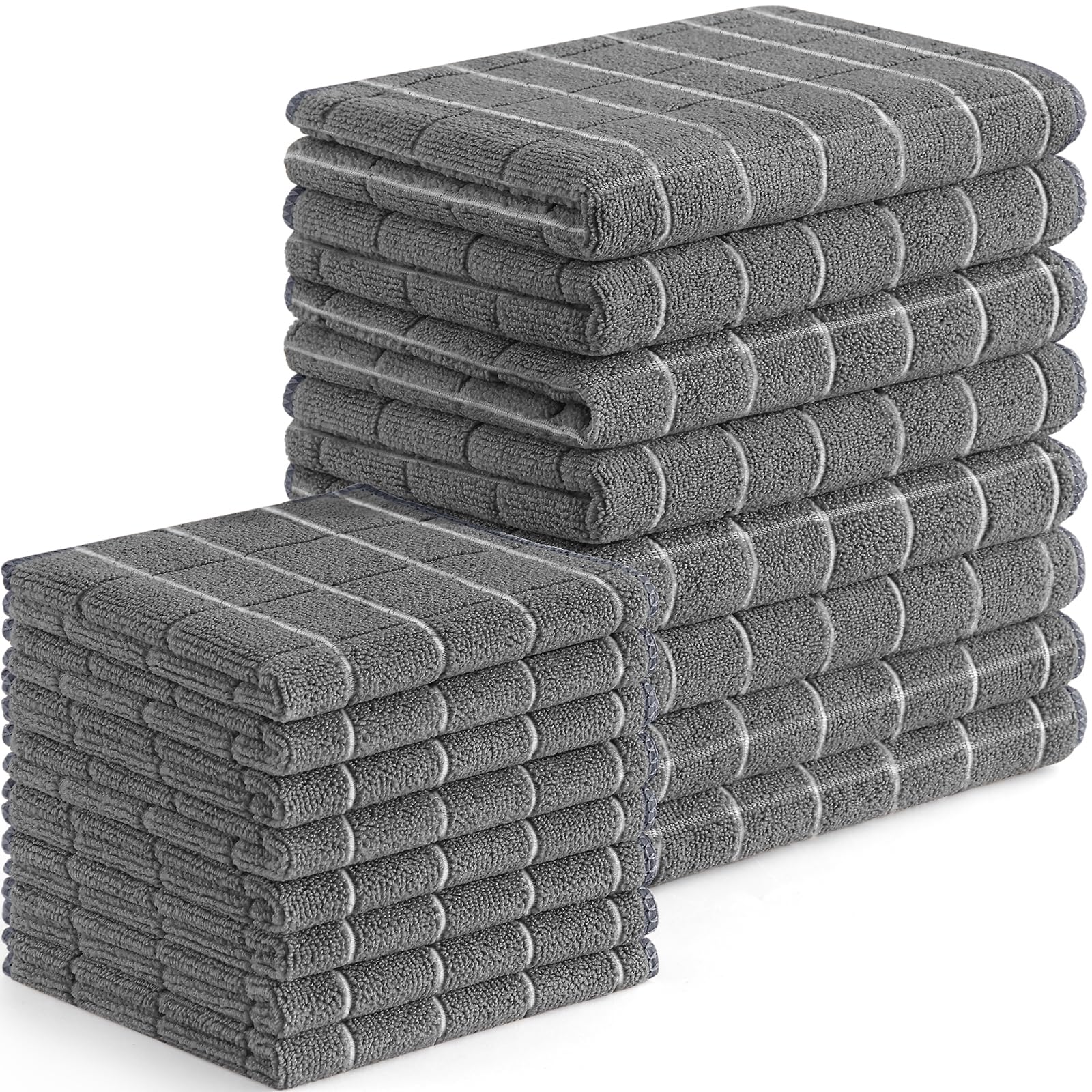 Microfiber Kitchen Towels and Dishcloths Sets (16 Count)