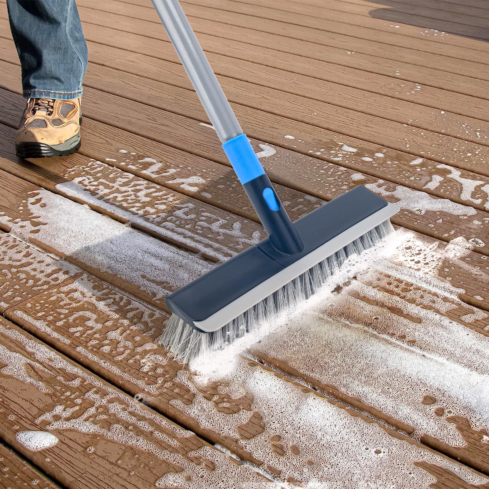 Deck Brush with 56" Long Handle
