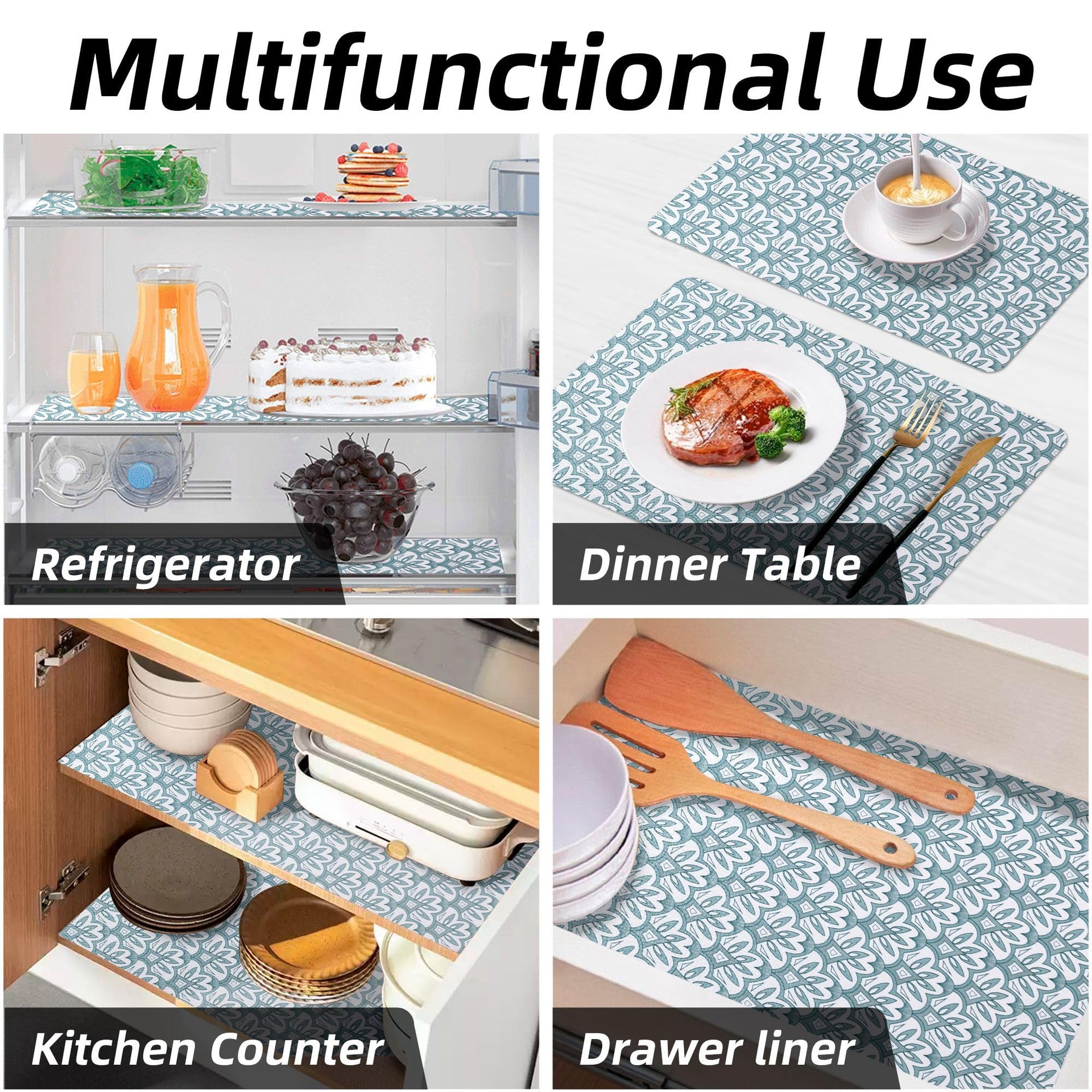12" W x 120" L Floral Drawer and Shelf Liner for Cabinets (1440 sq in.)