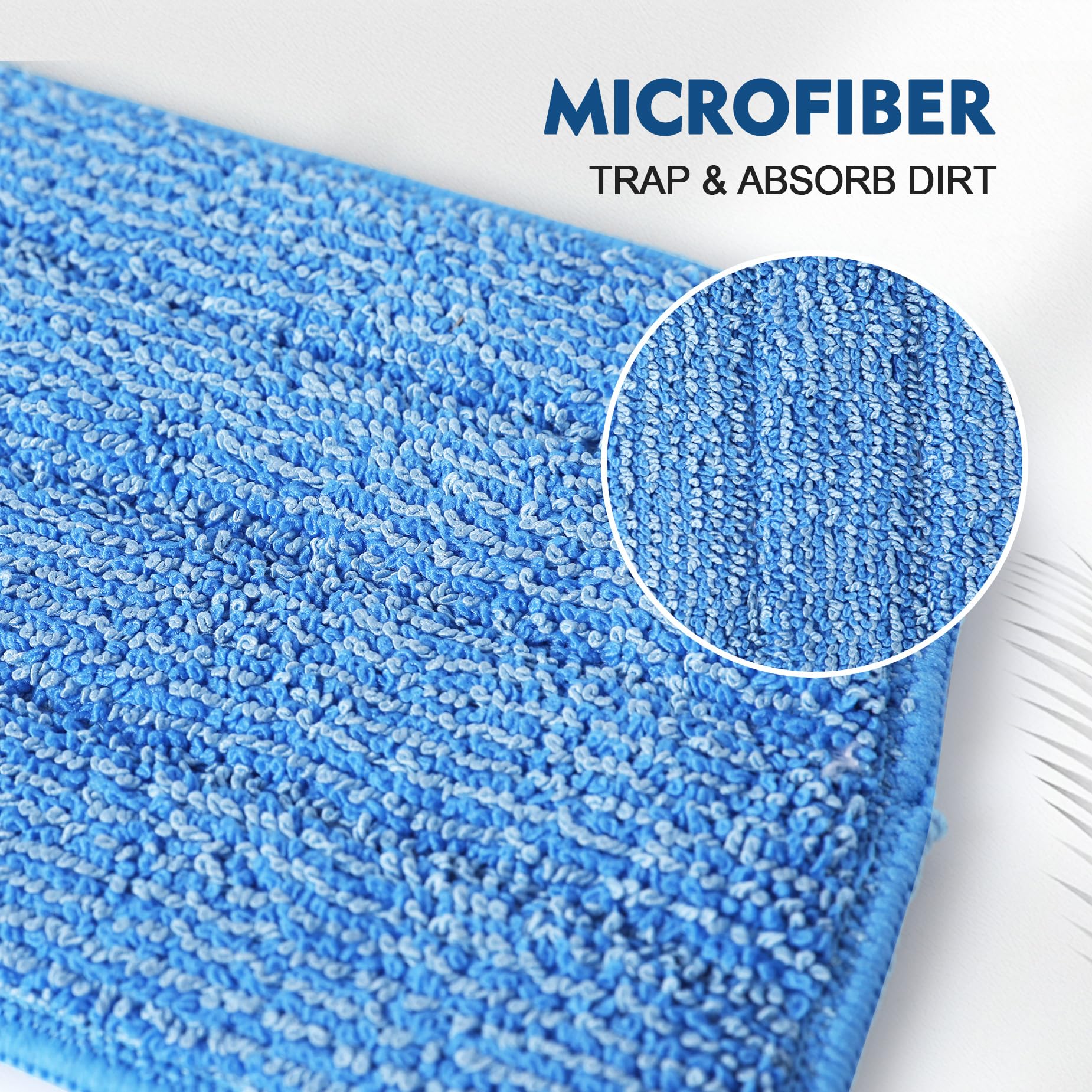 3 Pack Microfiber Mop Pads