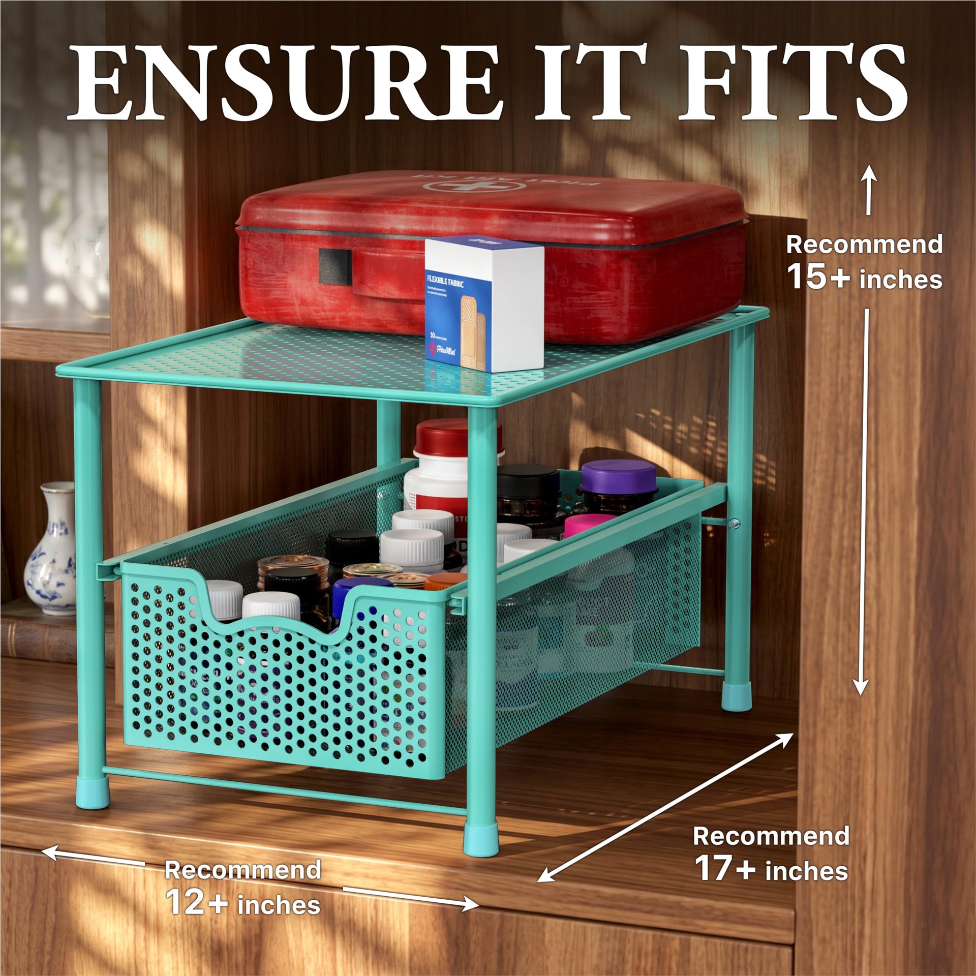 Stackable Under Sink Sliding Basket Drawer