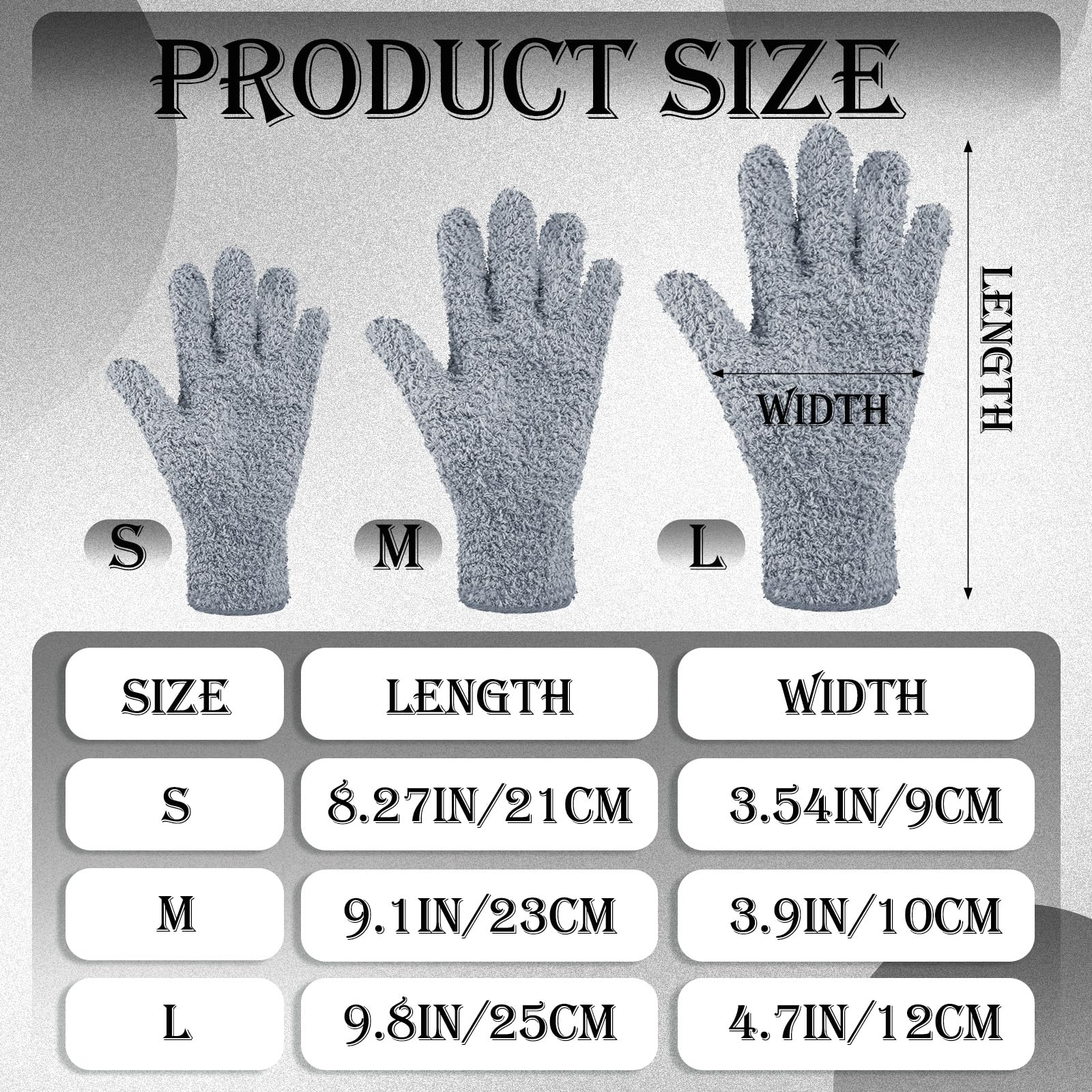 12 Pairs Microfiber Dusting Gloves for Plants Leaf (12 Count)