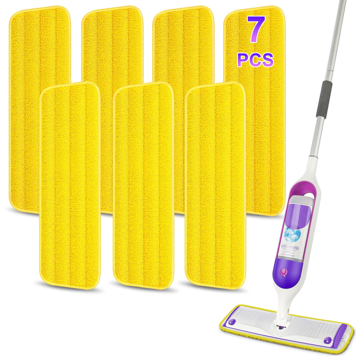 7 Pack Washable Mop Pads for Swiffer PowerMop (7 Count)