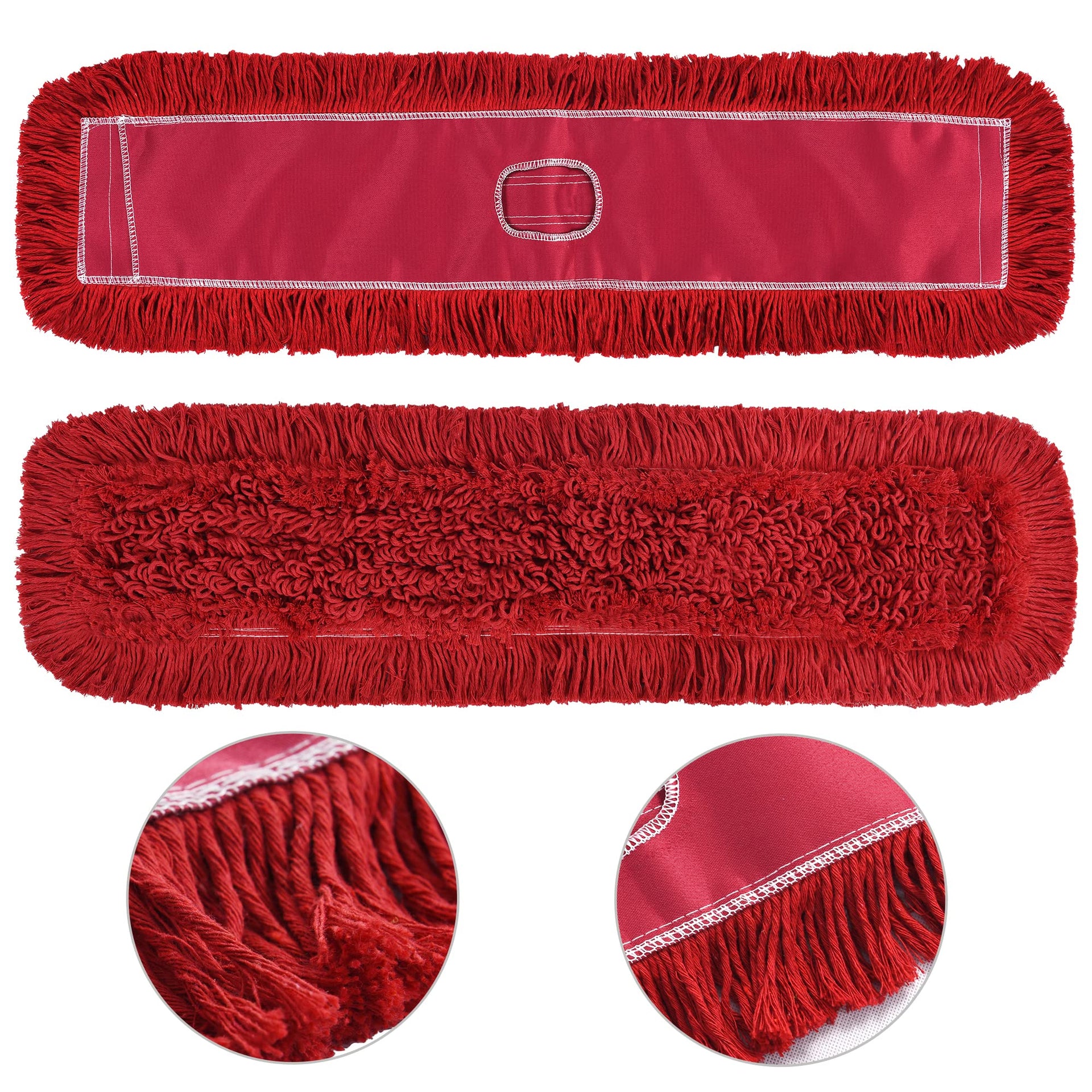 Matthew Cleaning 36'' Industrial Strength Cotton Dust Mop Refill Washable Replacement Heads for Residential & Commercial Use Fit Standard Dust Mop Frames - ModHome Supplies