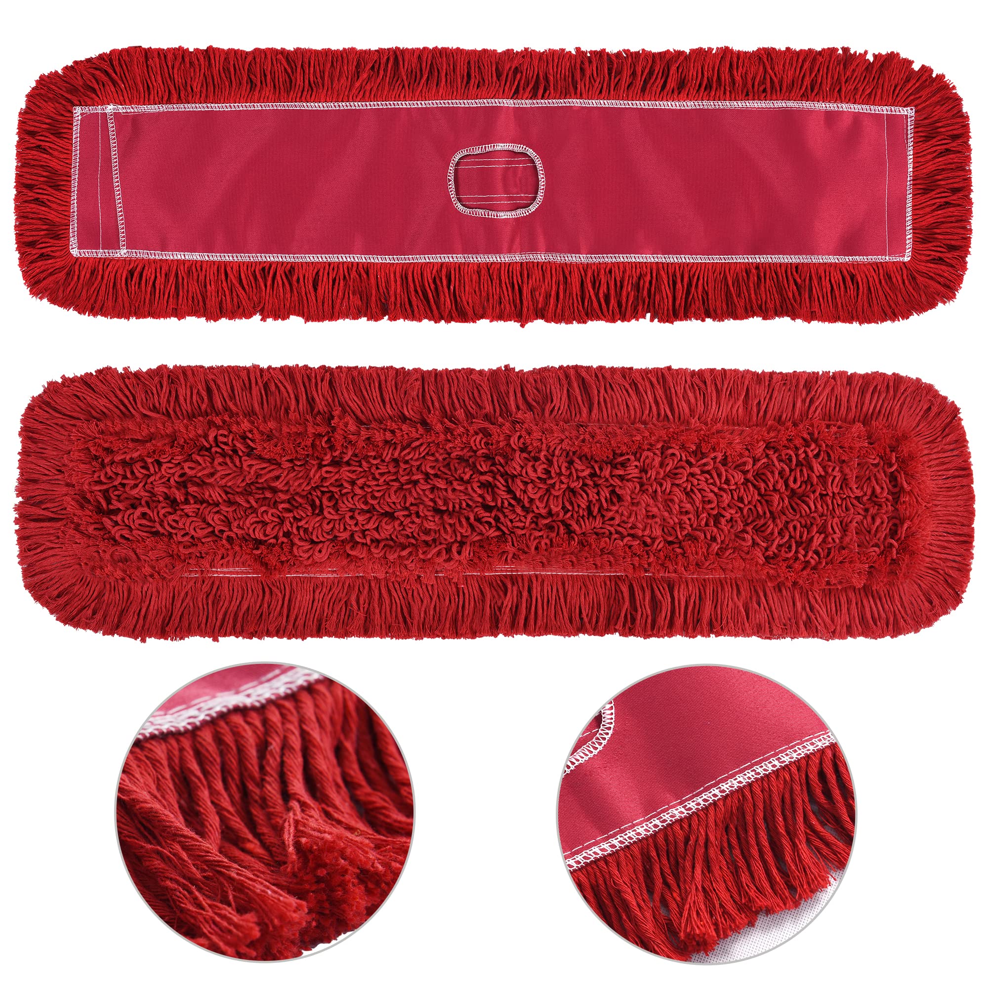 Matthew Cleaning 36'' Industrial Strength Cotton Dust Mop Refill Washable Replacement Heads for Residential & Commercial Use Fit Standard Dust Mop Frames - ModHome Supplies