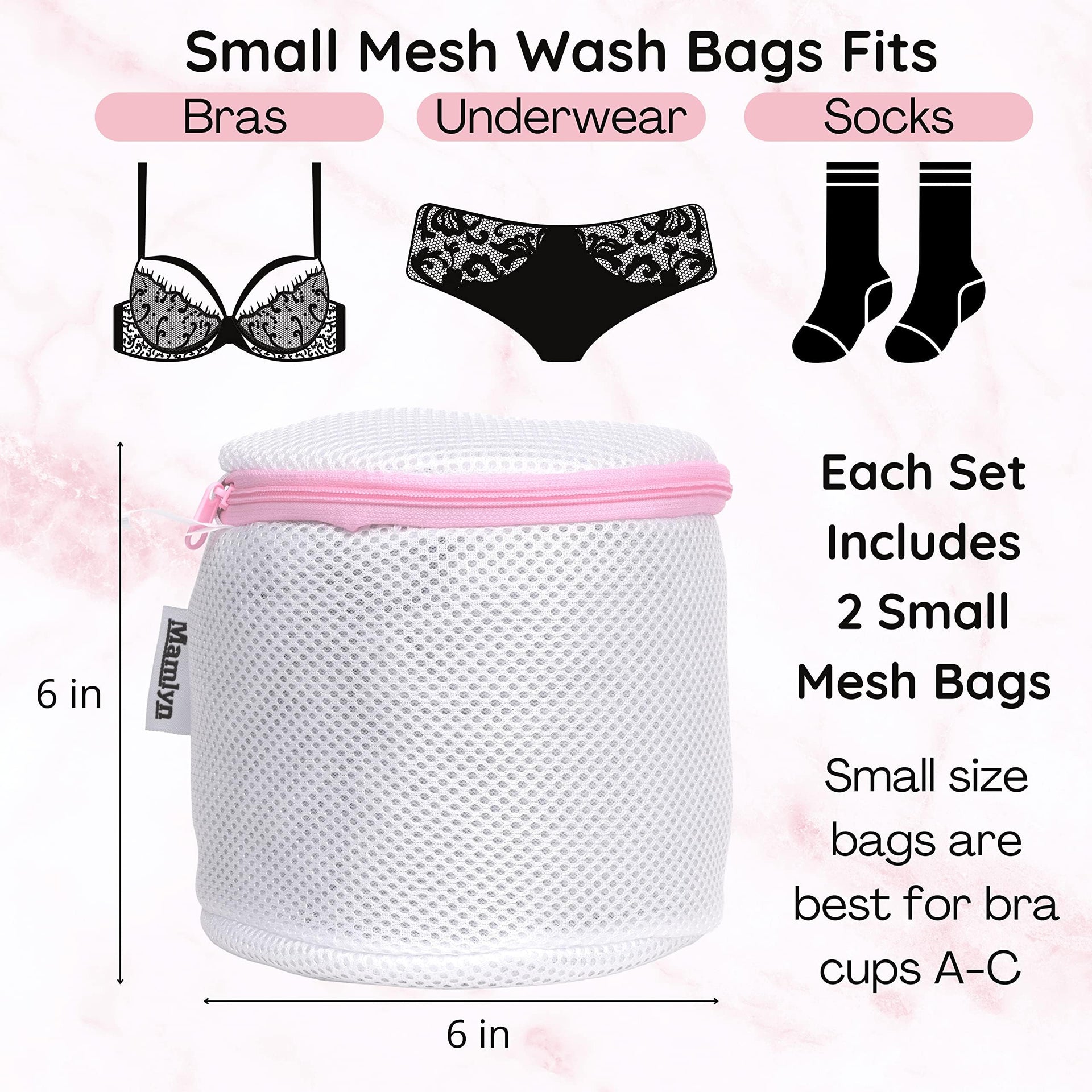 Mesh Bra Bags for Washing Machine (3 Count)