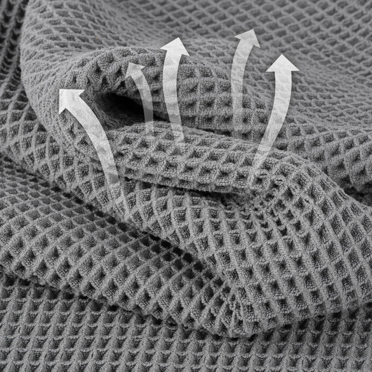 Microfiber Waffle Face Towels (2 Count)
