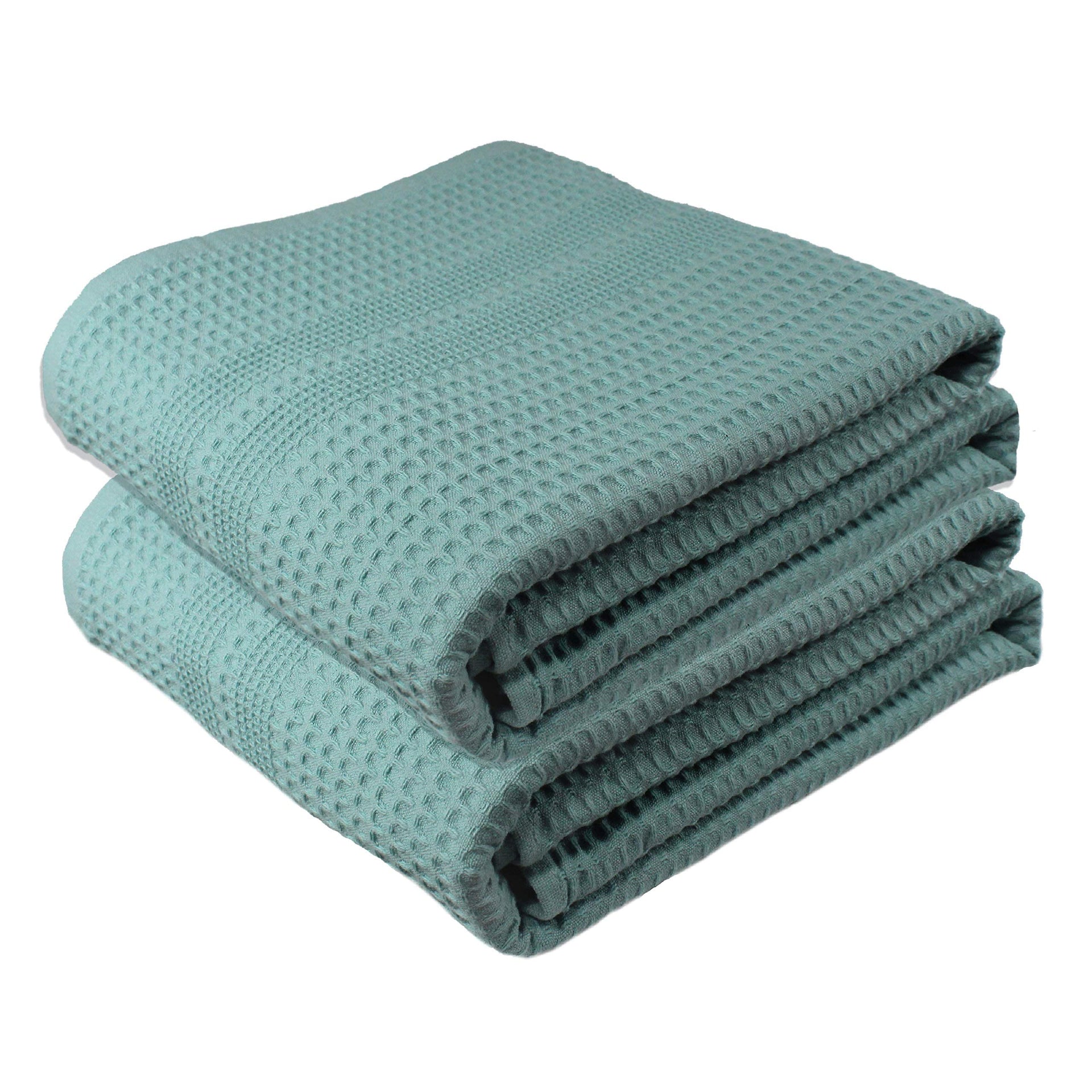 Waffle Bath Sheet Large Bath Towels Quick Dry Thin Body Towels (2 Count)