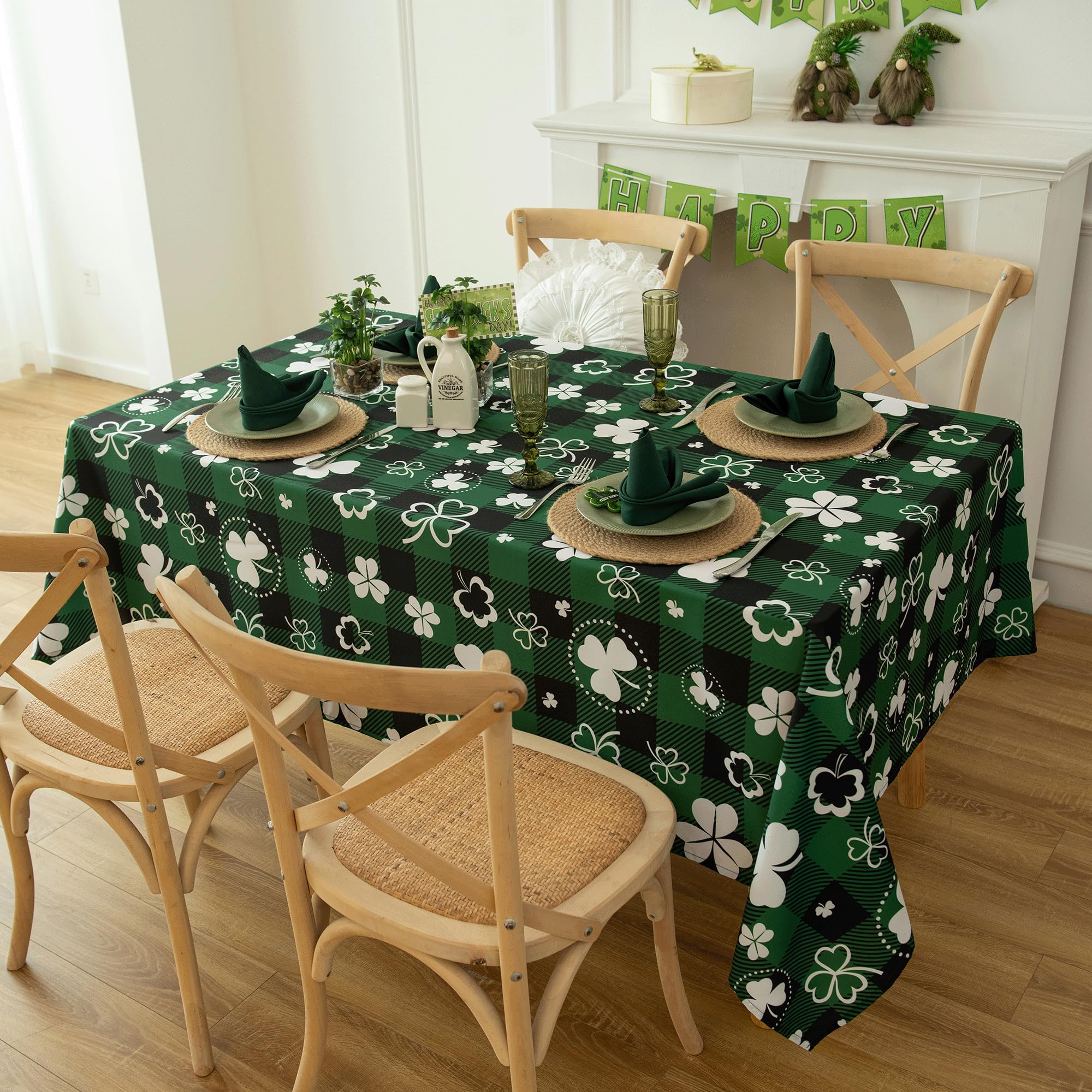 Waterproof Celtic Plaid Tablecloth Fabric