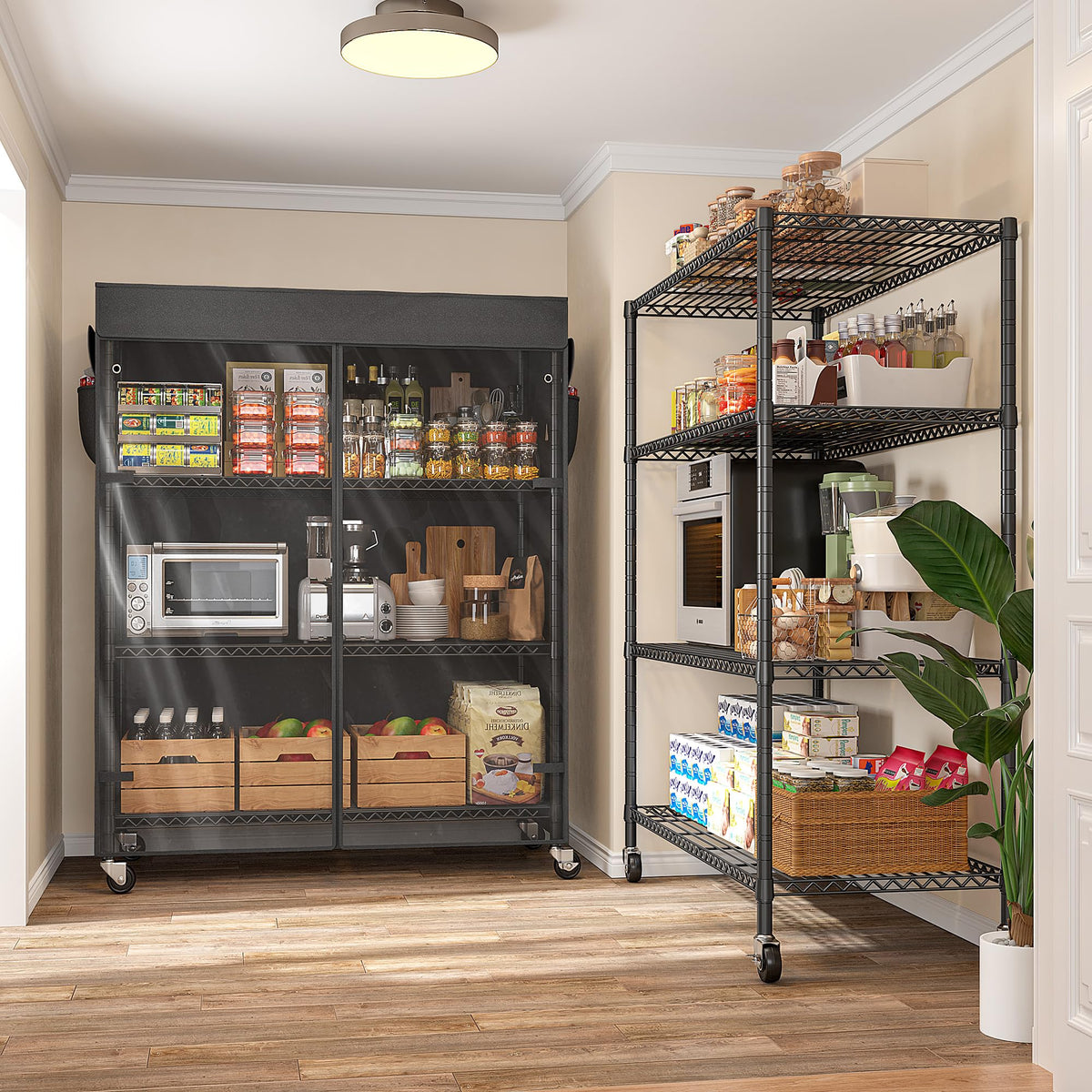 4 Tier Shelving Unit with Cover