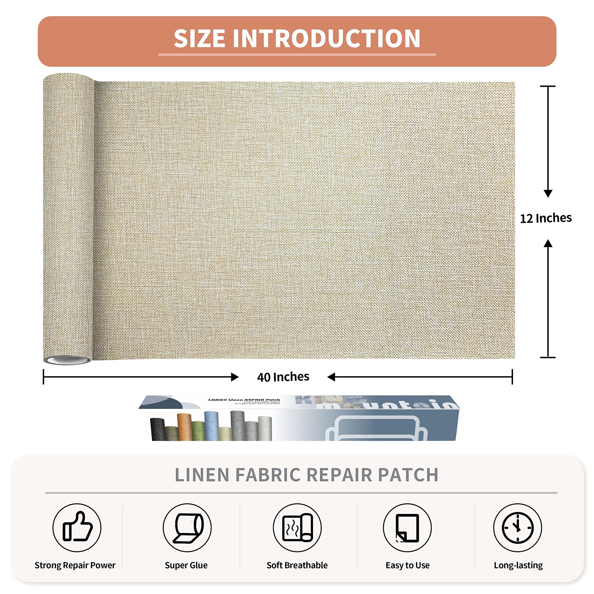 Coarse Linen Repair Patches (3.33 Sq Ft)