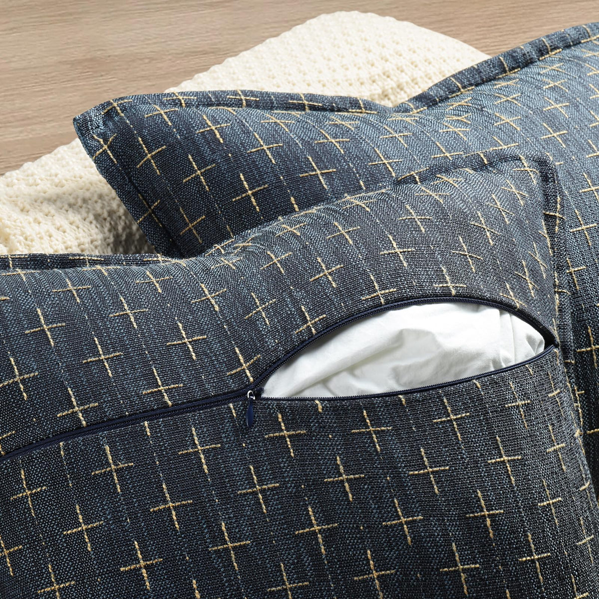 12x20 Pillow Covers Set of 2 Soft Polyester Textured Pillow Covers with Stylish Flange Edge Cozy Farmhouse Throw Pillows for Couch Bed Sofa Living Room (2 Count)