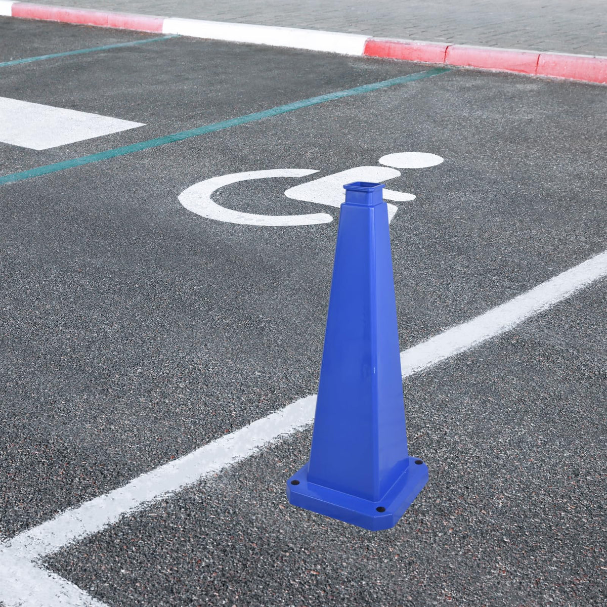 3 Pack 28 Inch Solid Blue Traffic Cone