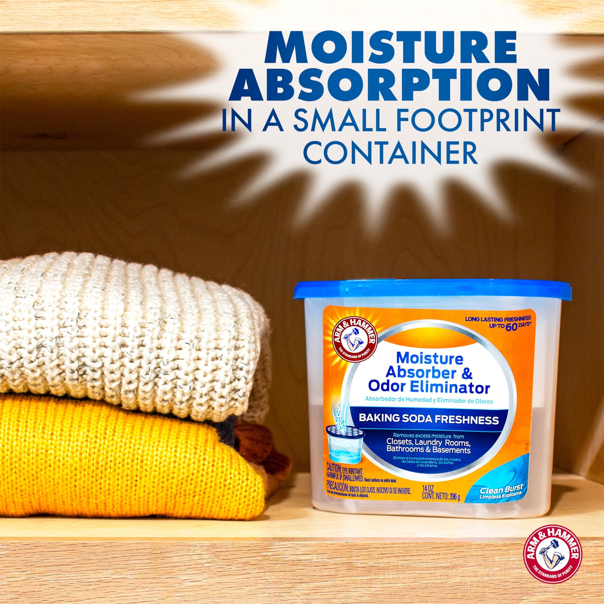 Clean Burst Moisture Absorber and Odor Eliminator Tubs (42 Ounce)
