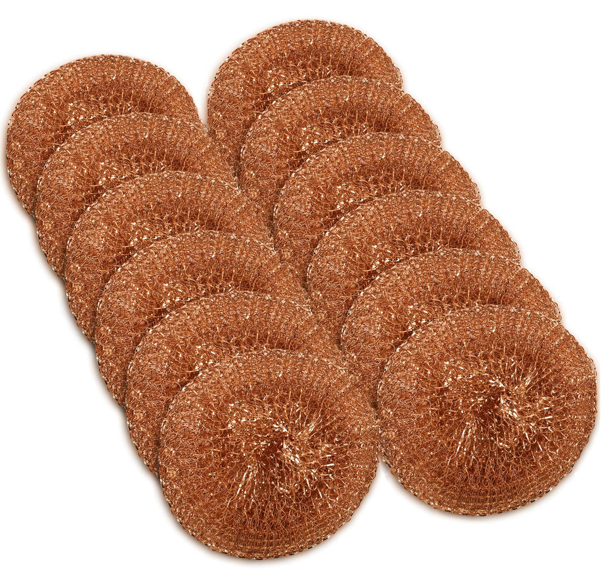 12 Pack Copper Coated Scourers by SCRUBIT (12 Count)