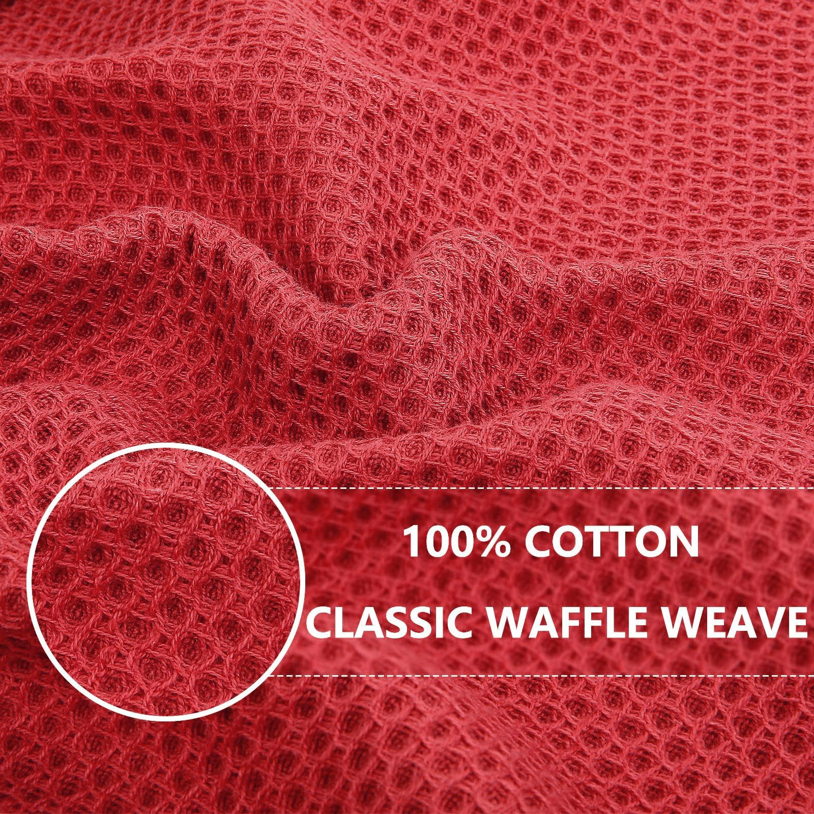 100% Cotton Waffle Weave Kitchen Dish Cloths 24 (24 Count)