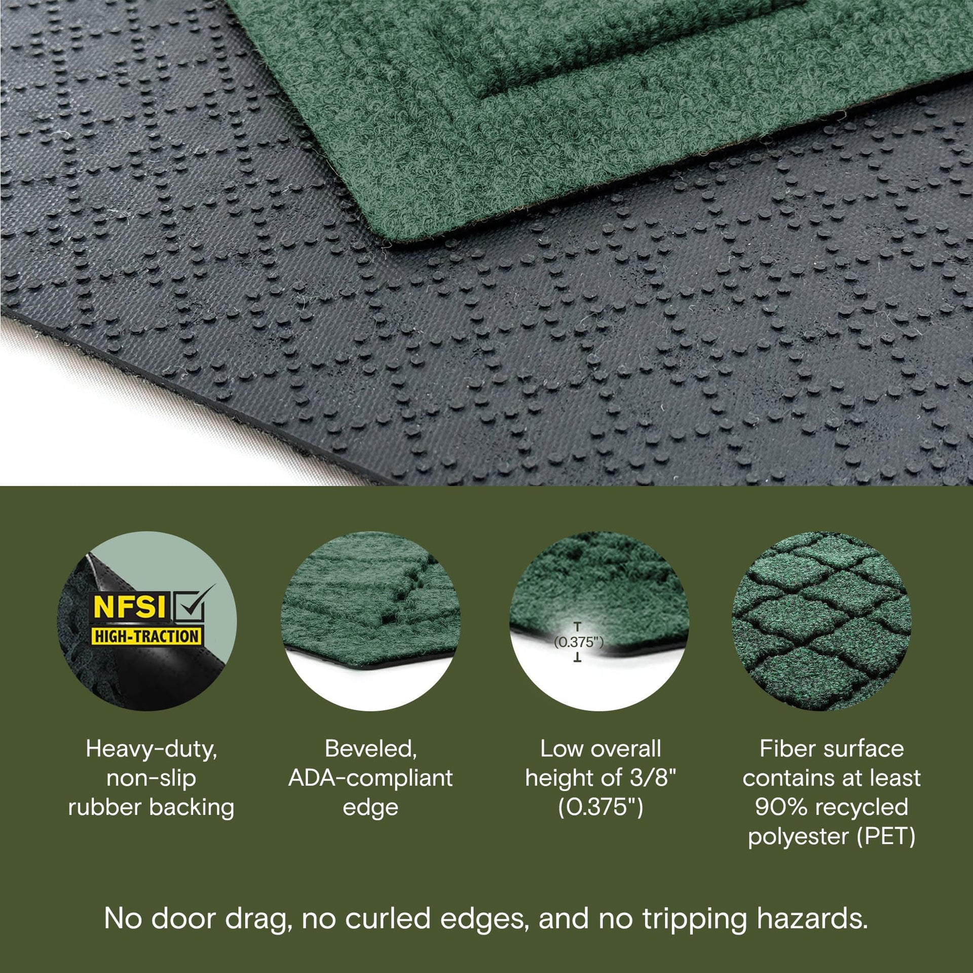 Cordova Front Door Mat Indoor Outdoor Entrance (6 Sq Ft)