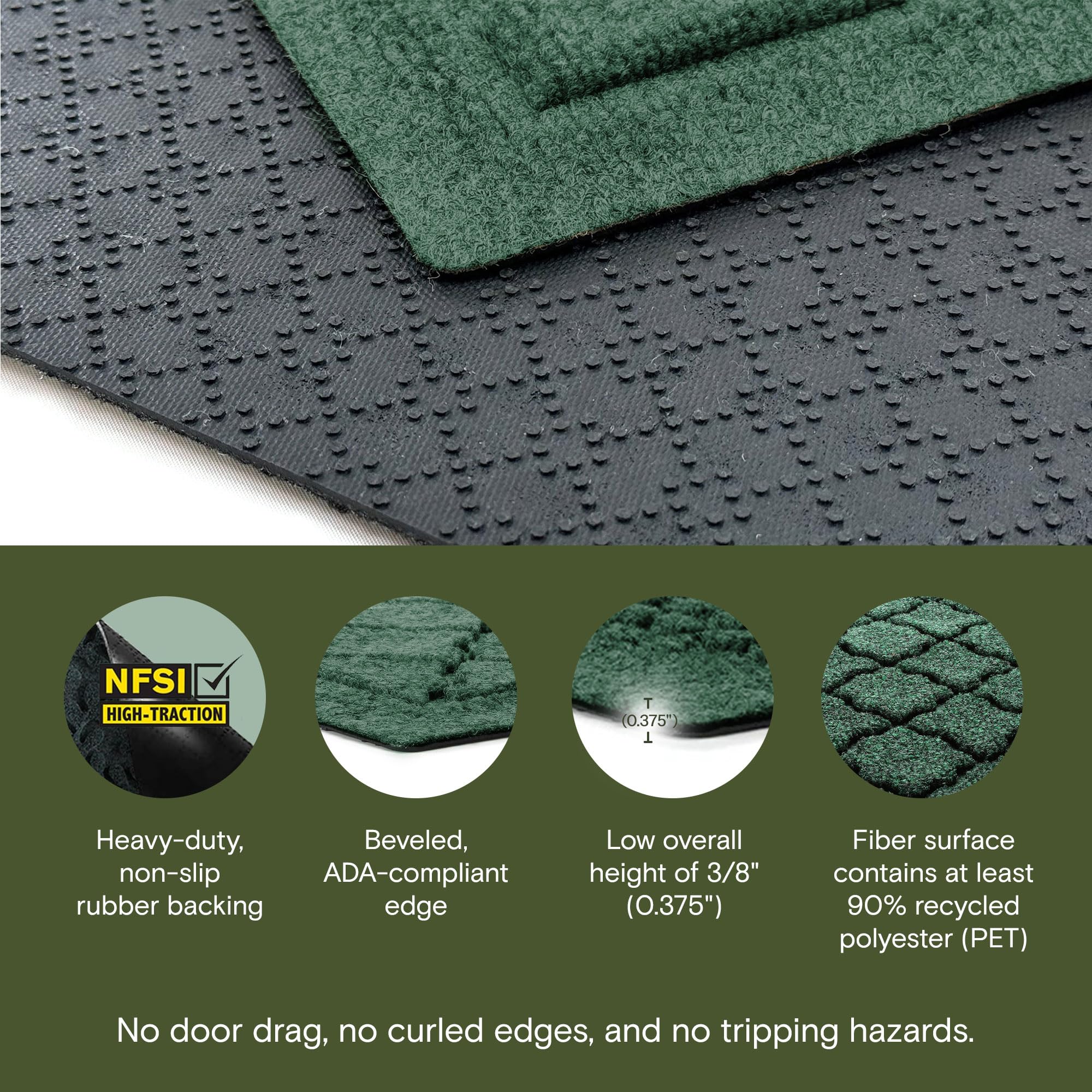 Cordova Front Door Mat Indoor Outdoor Entrance (6 Sq Ft)