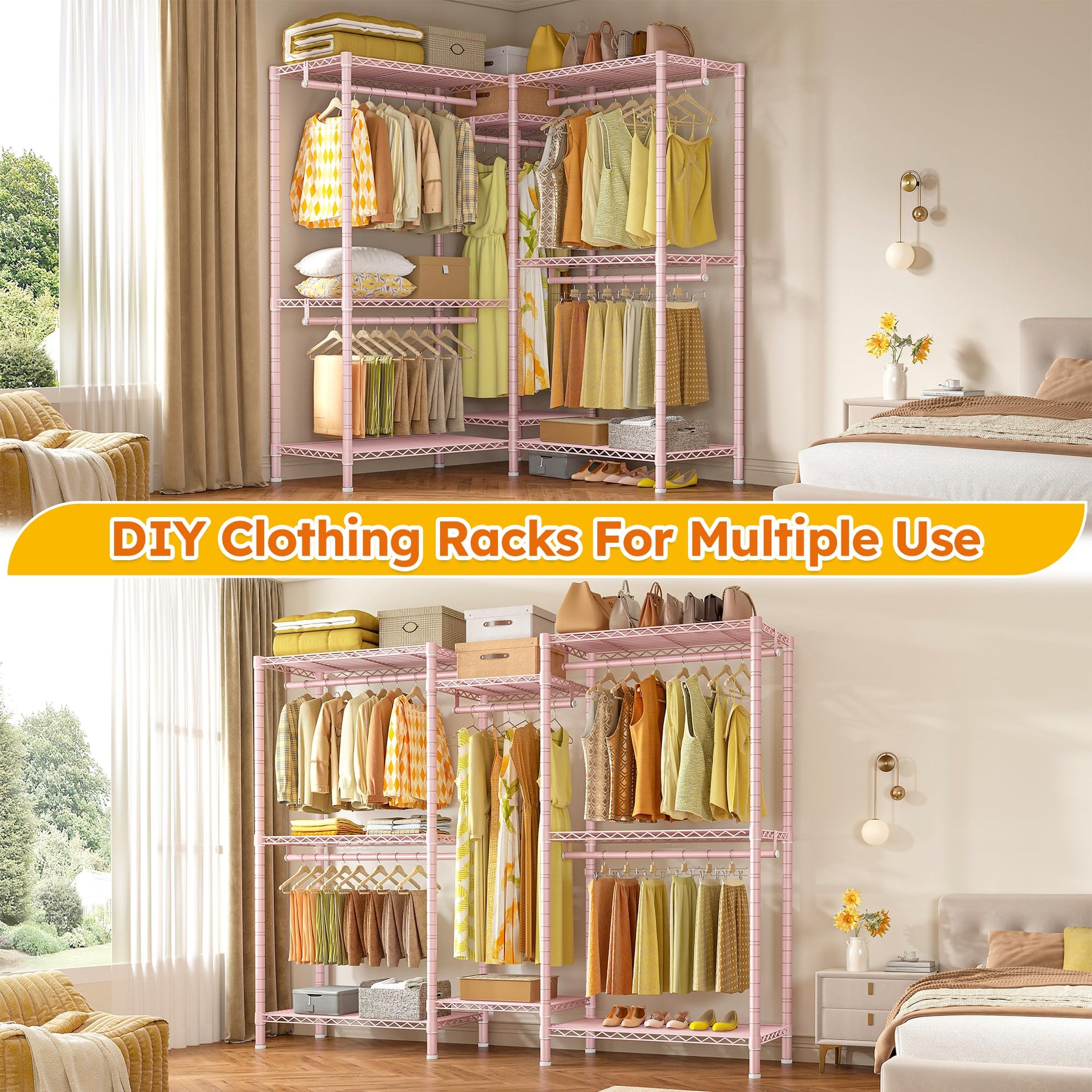 Clothes Rack Clothing Racks for Hanging Clothes Heavy Duty