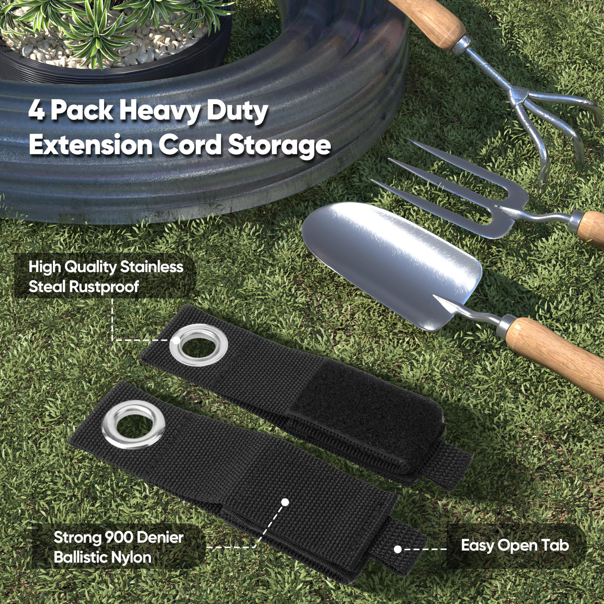Heavy Duty Garden Tool Organizer Metal Wall Mount
