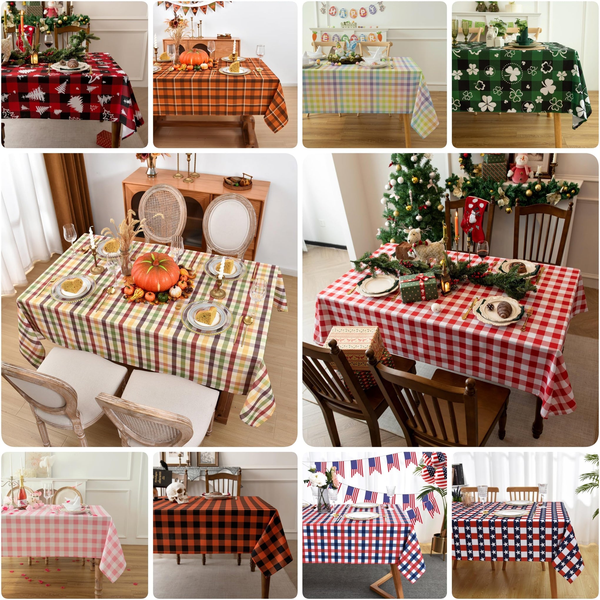 Waterproof Plaid Tablecloth Fabric