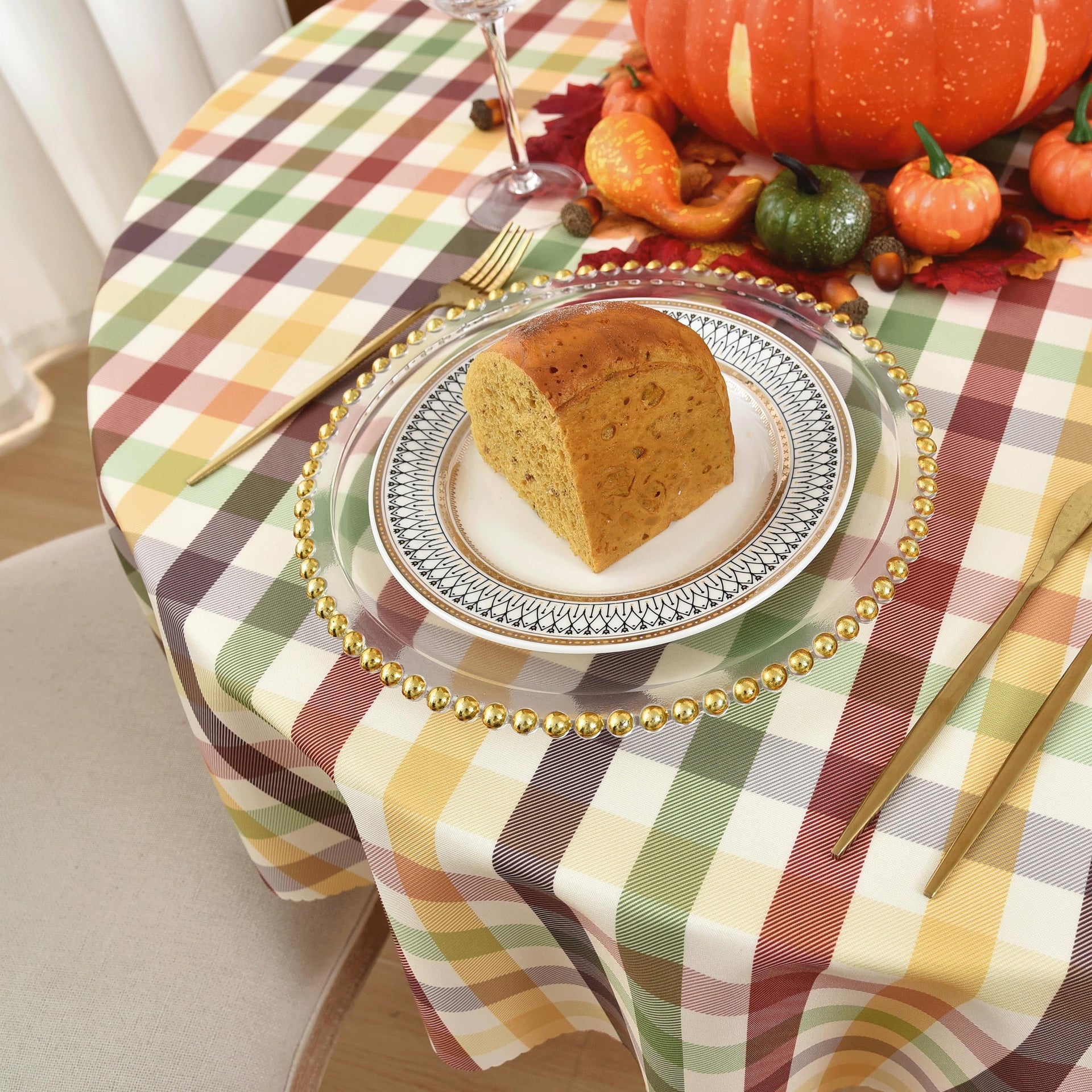Waterproof Plaid Tablecloth Fabric