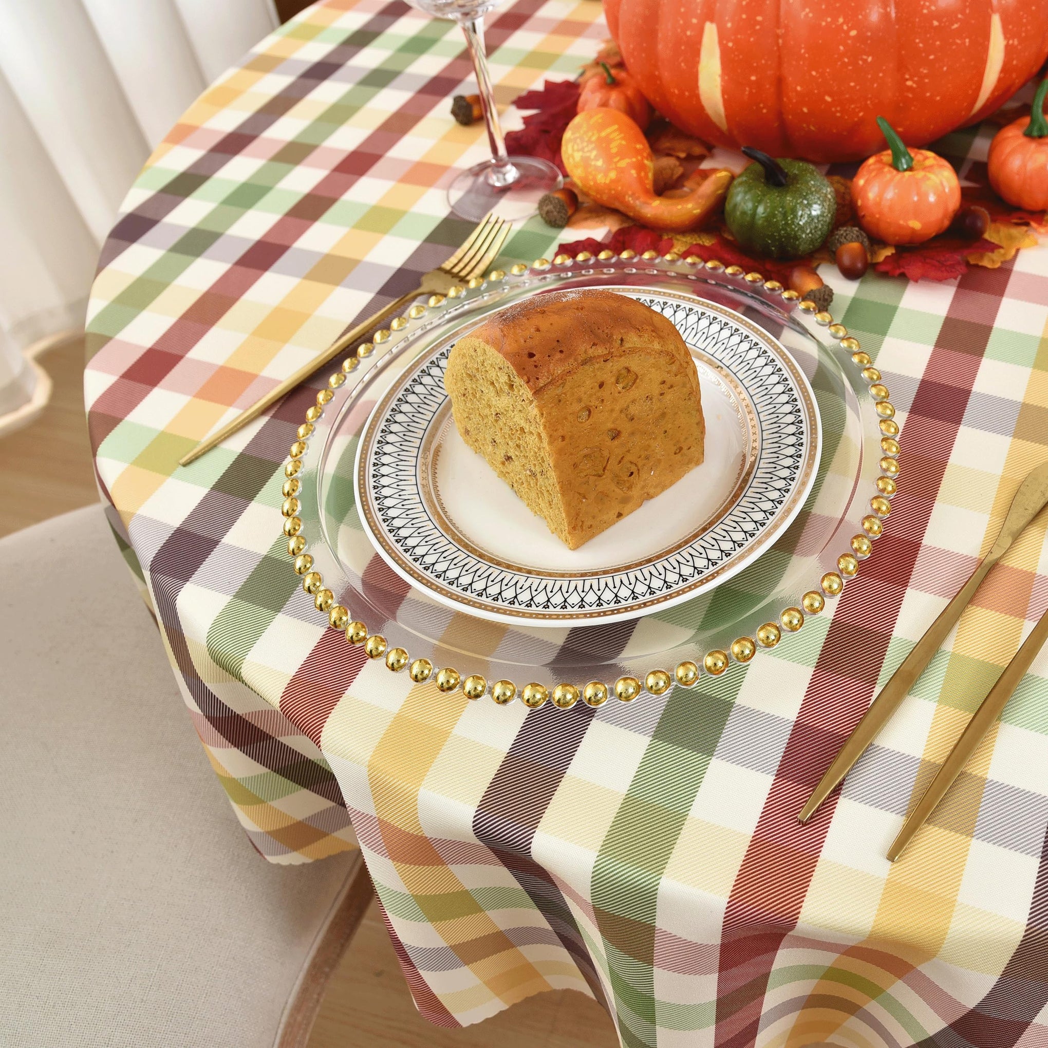 Waterproof Plaid Tablecloth Fabric