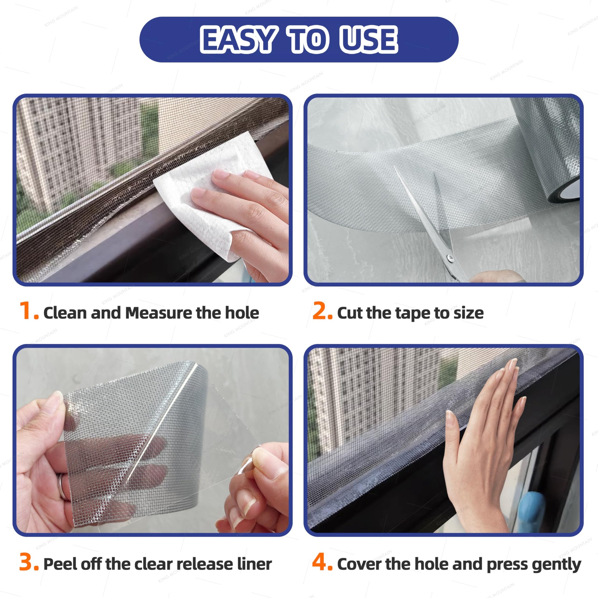 Black Window Screen Repair Tape