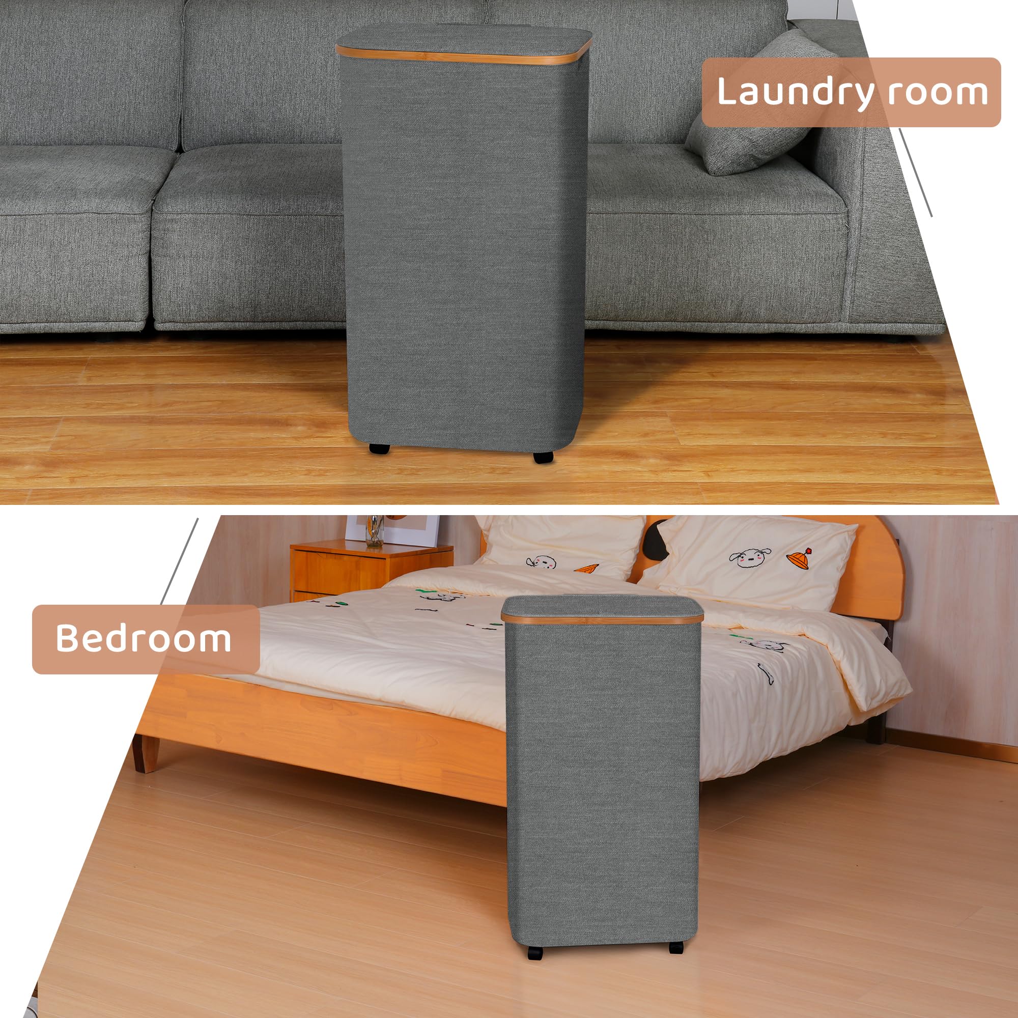 Laundry Basket with Wheels